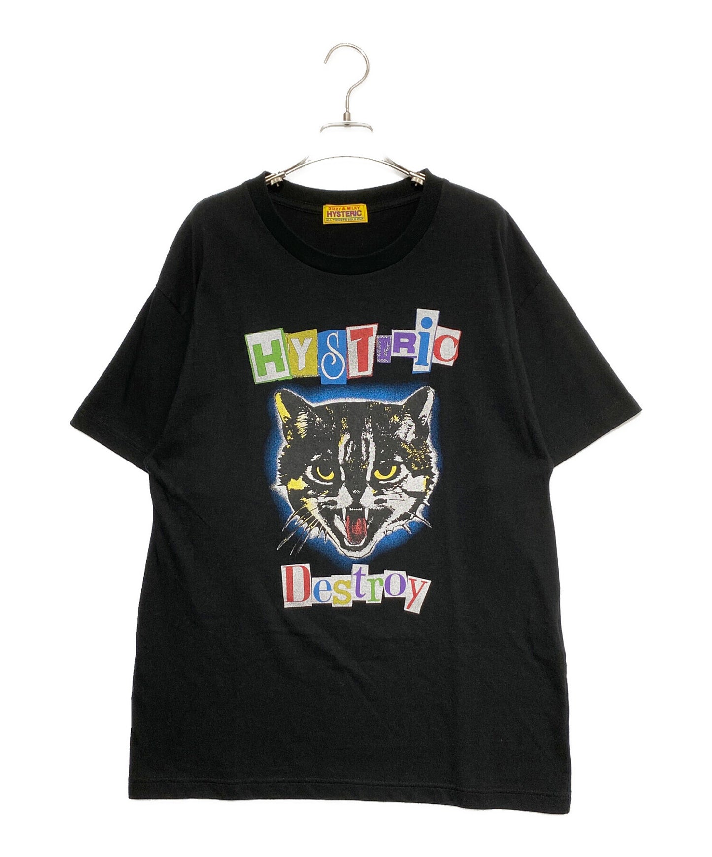 [Pre-owned] Hysteric Glamour CAT SCRATCH FEVER Oversize Tee ( Cat Scratch Fever Oversize T-Shirt ) 01241CT10