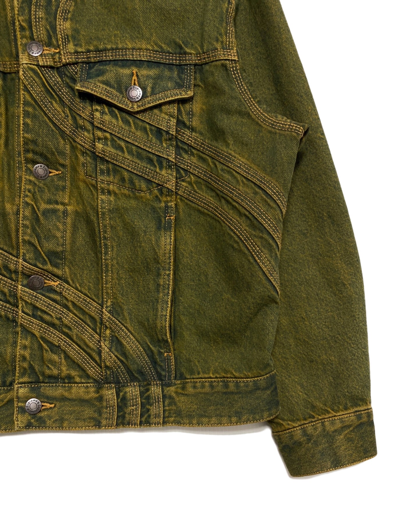 [Pre-owned] SUPREME S Logo Denim Trucker Jacket