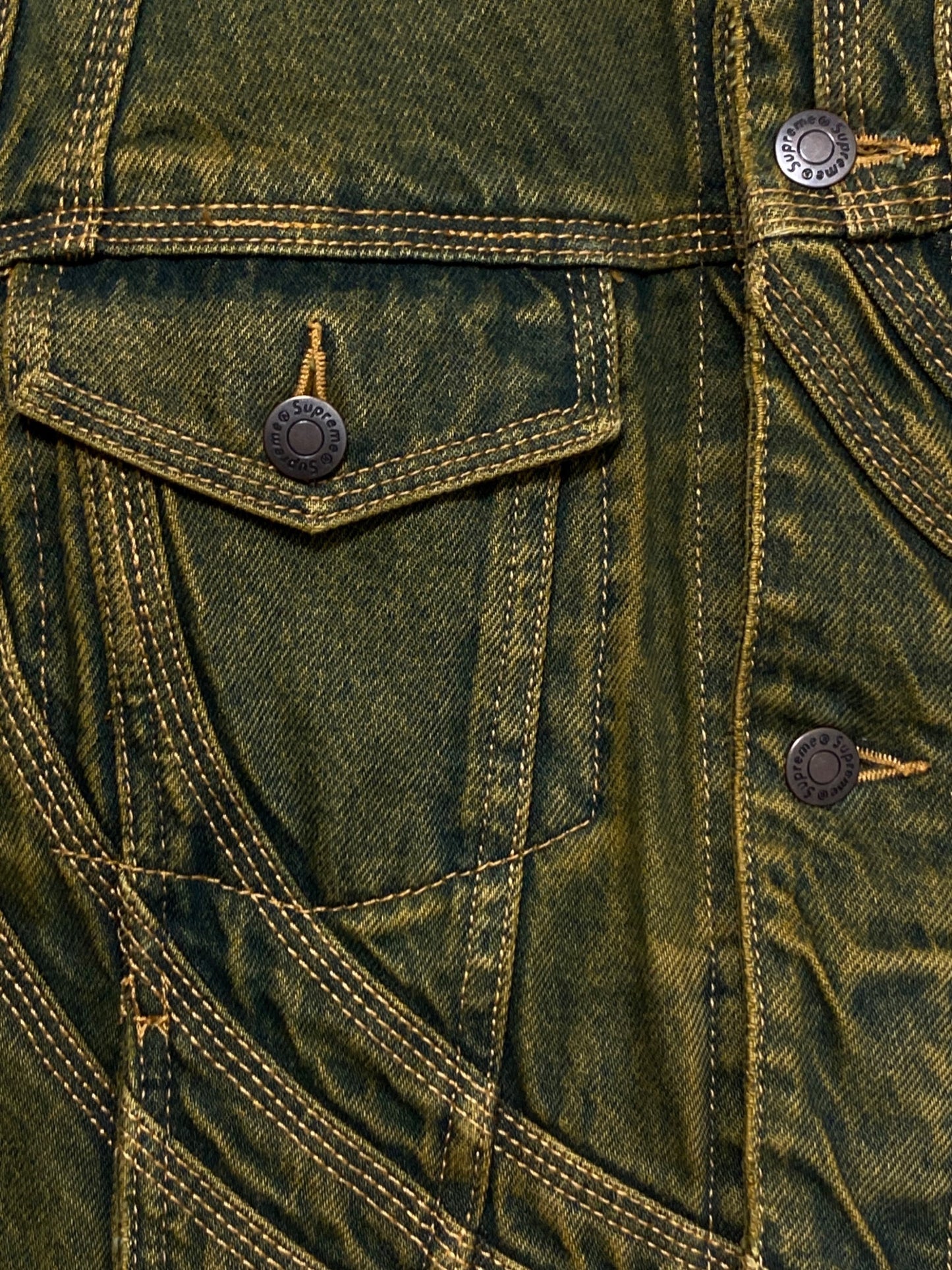 [Pre-owned] SUPREME S Logo Denim Trucker Jacket