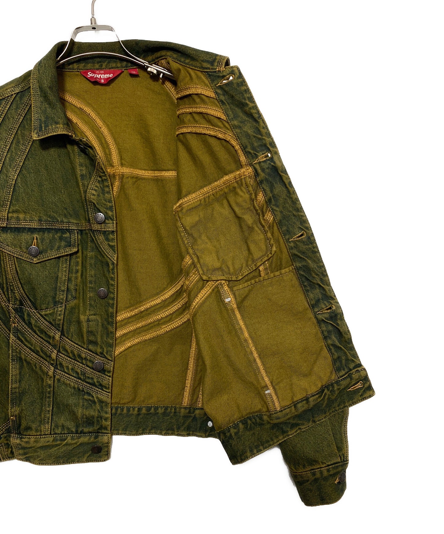 [Pre-owned] SUPREME S Logo Denim Trucker Jacket