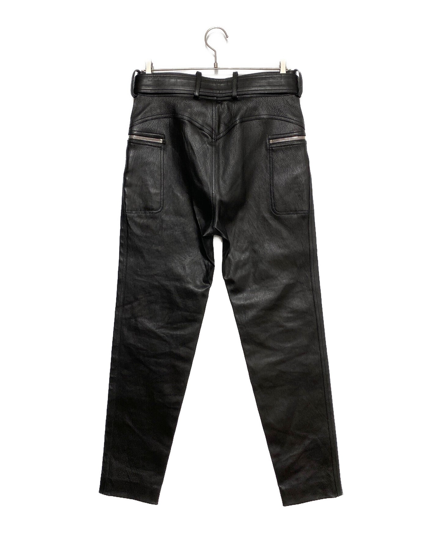 [Pre-owned] BALENCIAGA Leather biker pants 470171 TVH05