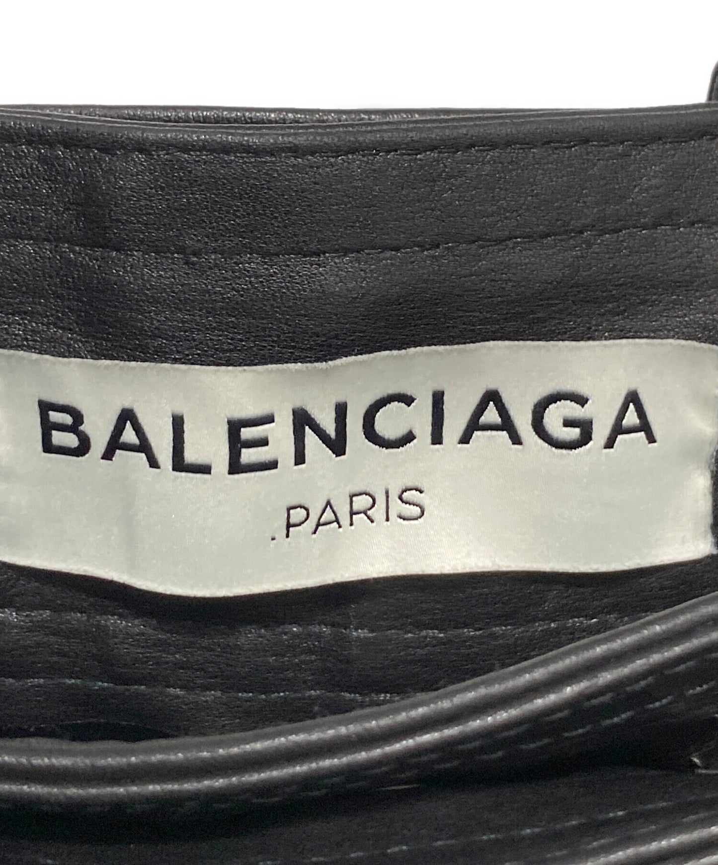 [Pre-owned] BALENCIAGA Leather biker pants 470171 TVH05