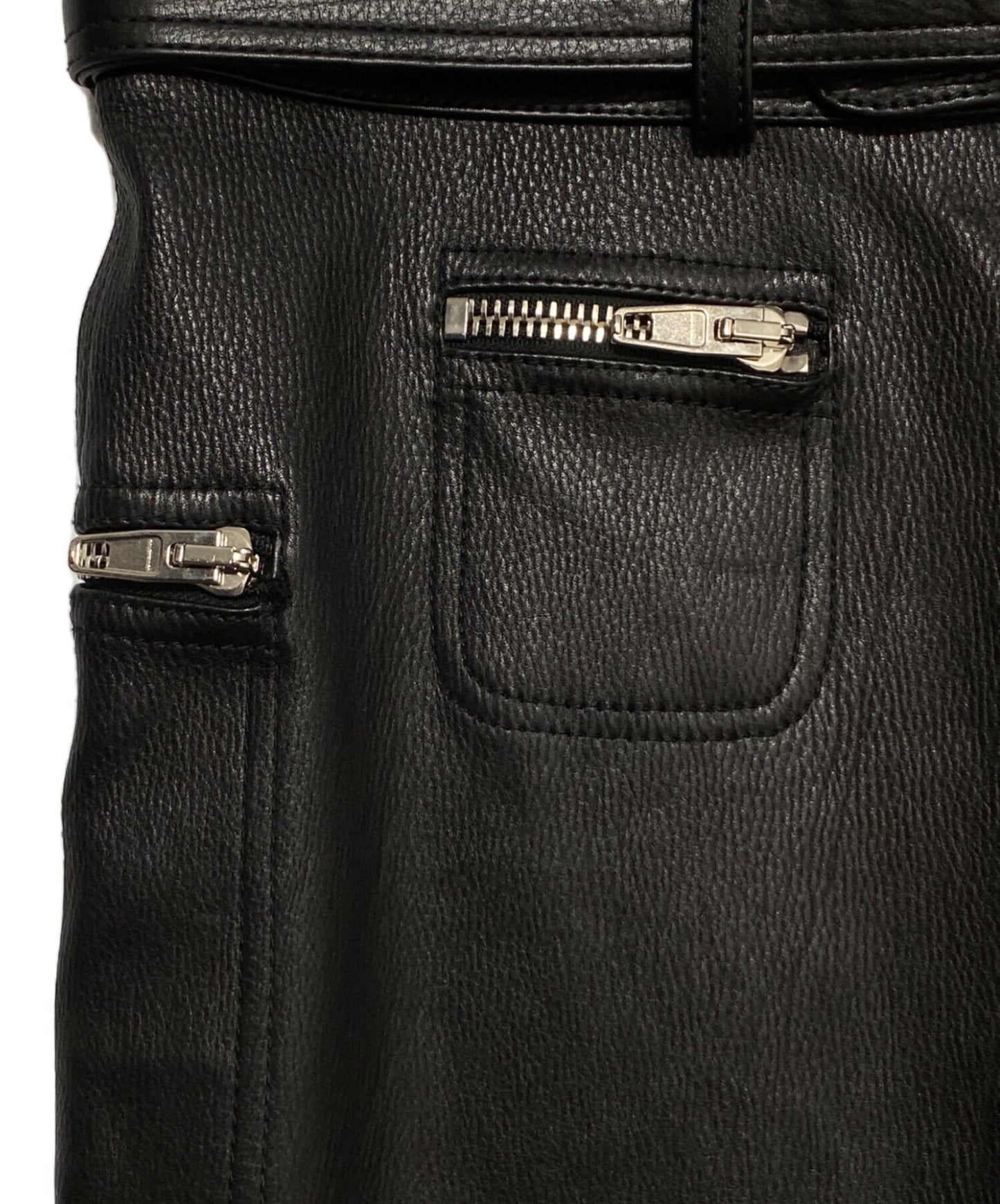 [Pre-owned] BALENCIAGA Leather biker pants 470171 TVH05