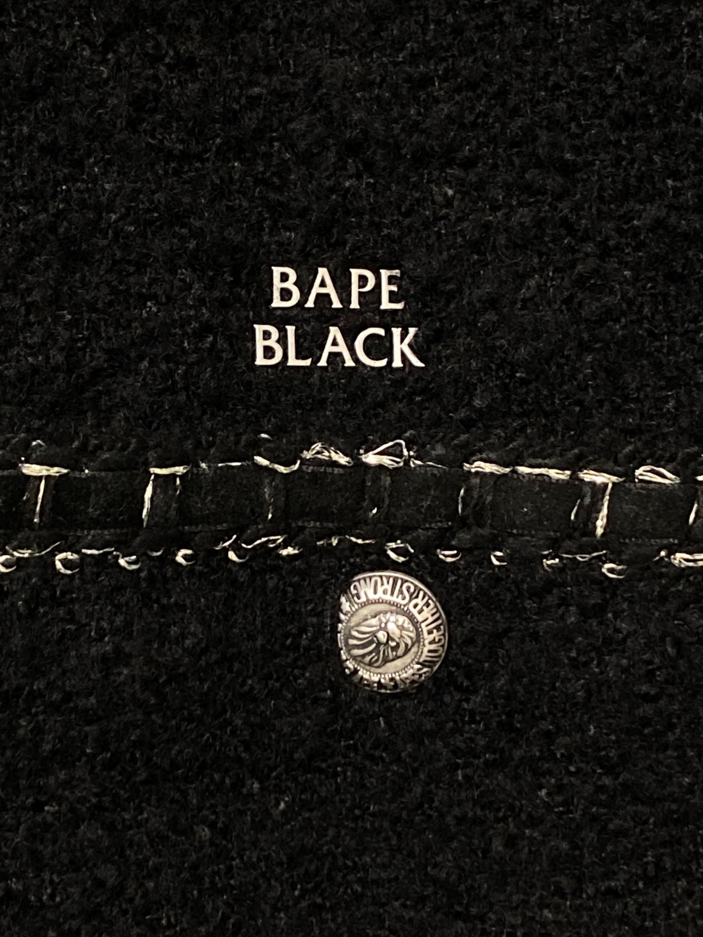 [Pre-owned] A BATHING APE COLLARLESS TWEED JACKET BBKJKM142302N