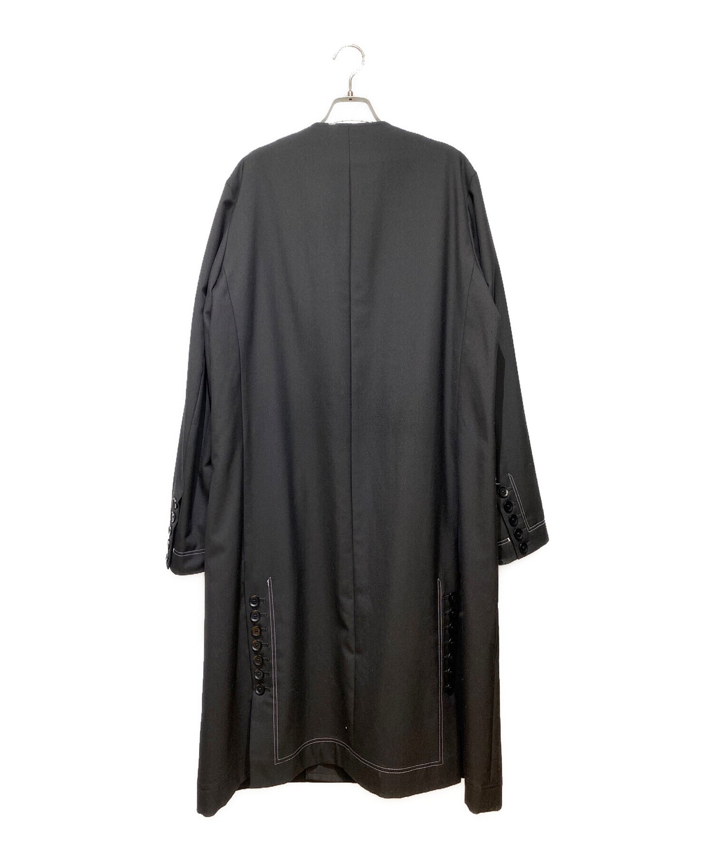 [Pre-owned] GROUND Y No collar stitch design long jacket GZ-J01-100