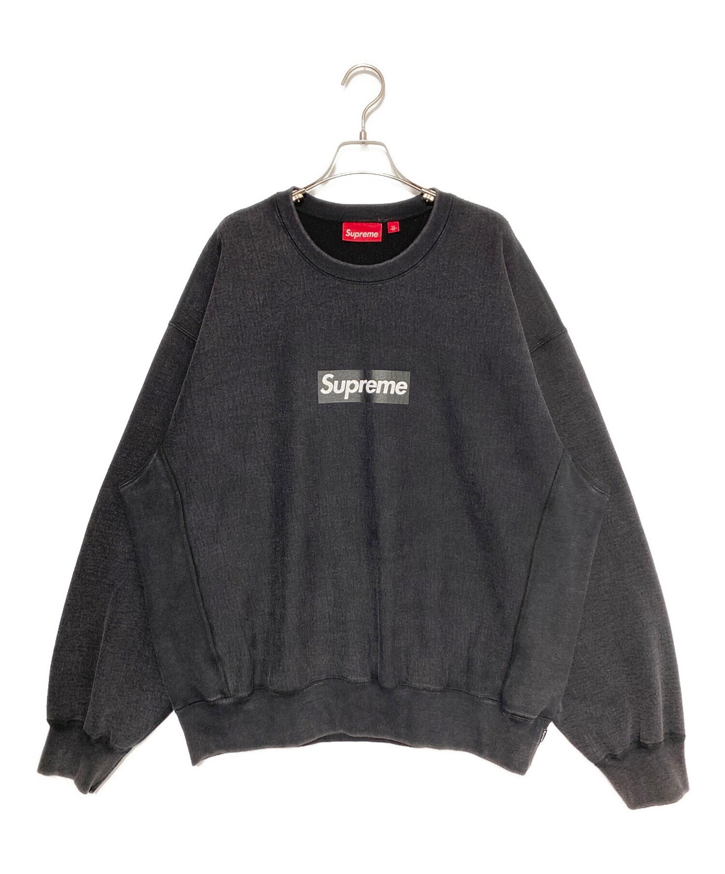 [Pre-owned] SUPREME Washed Box Logo Crewneck