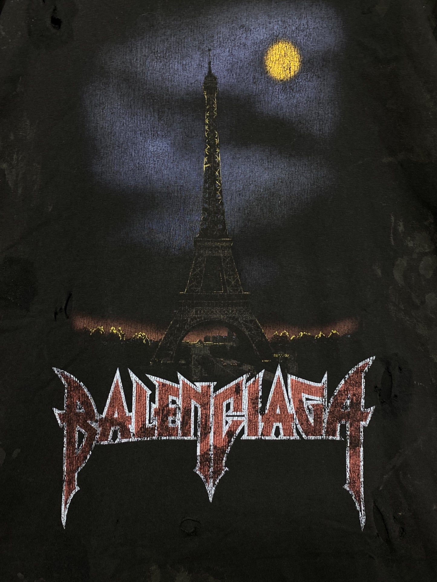 [Pre-owned] BALENCIAGA Paris Moon Oversized Tee 739023 TOVE4