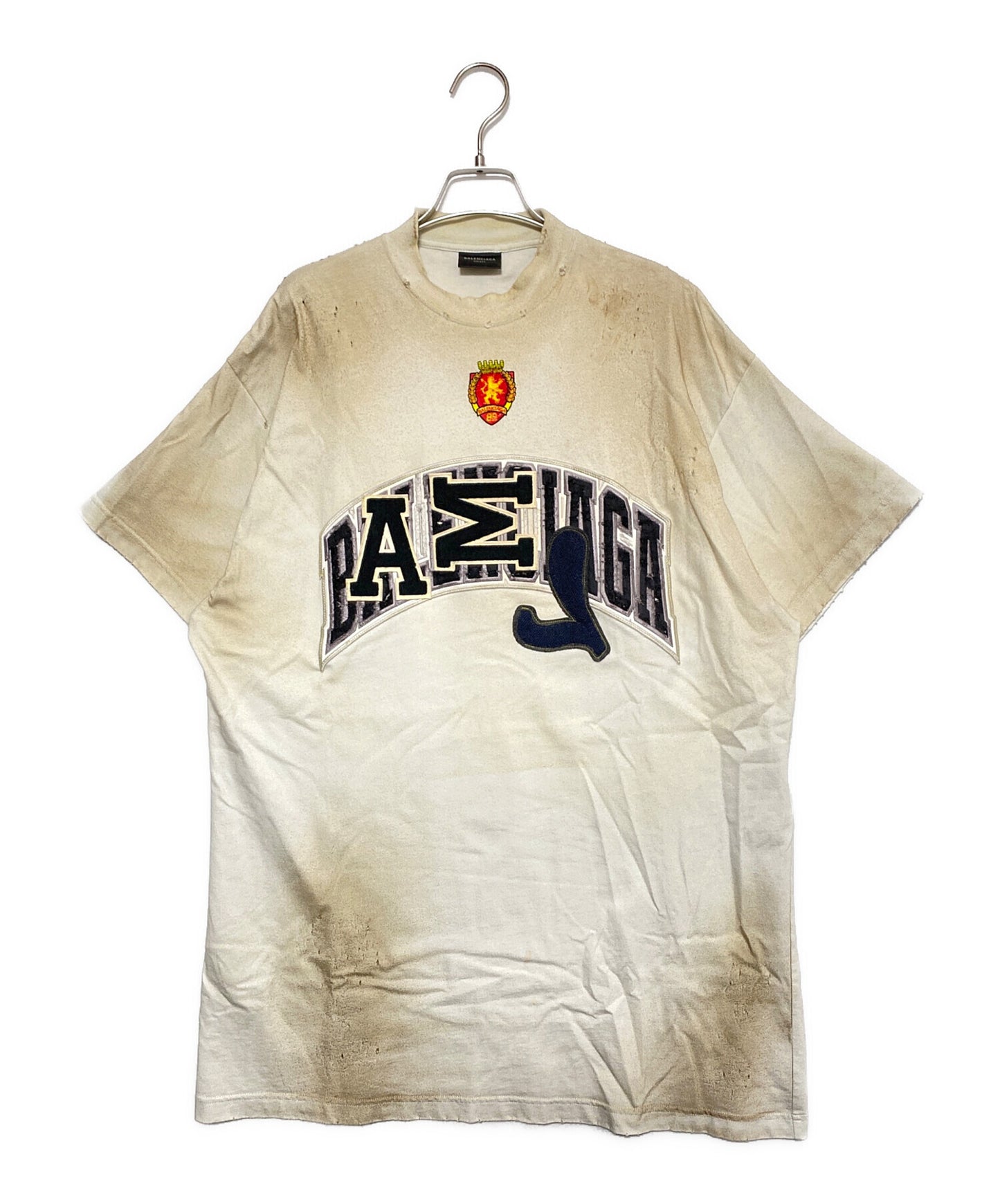 [Pre-owned] BALENCIAGA Crushed Dust Finished Wappen T-Shirt 739028 TOVN2