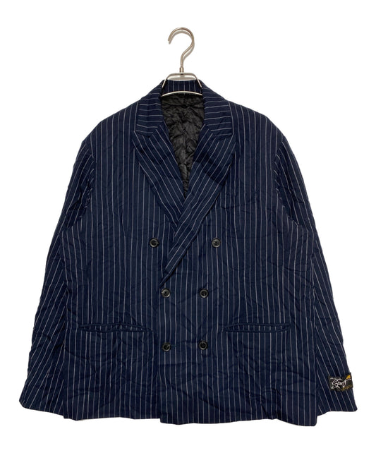 [Pre-owned] stussy DOUBLE-BREASTED BLAZER WRINKLED STRIPE