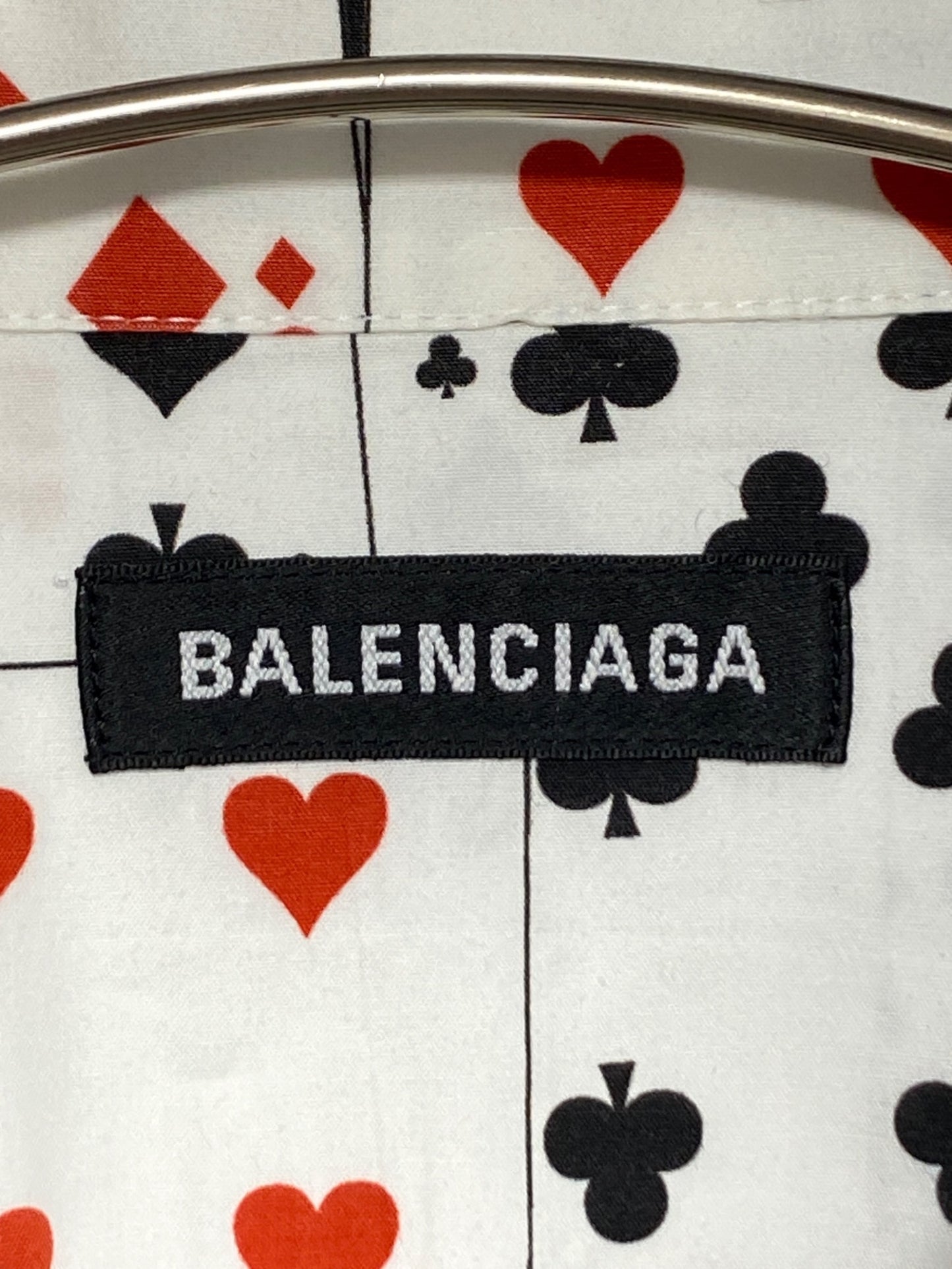 [Pre-owned] BALENCIAGA Trump Pattern Oversized Short-Sleeved Shirt 571445 TEL46