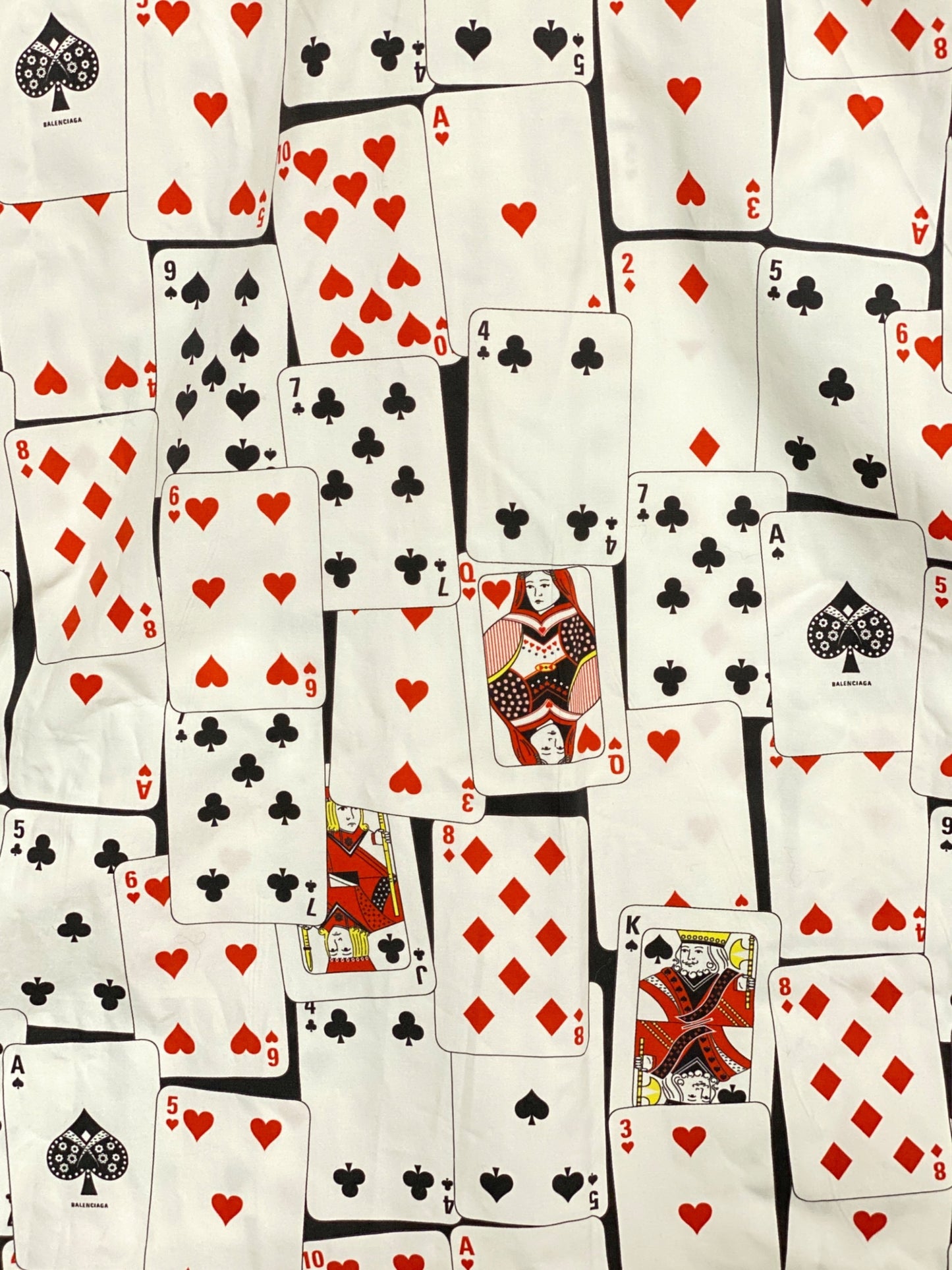 [Pre-owned] BALENCIAGA Trump Pattern Oversized Short-Sleeved Shirt 571445 TEL46