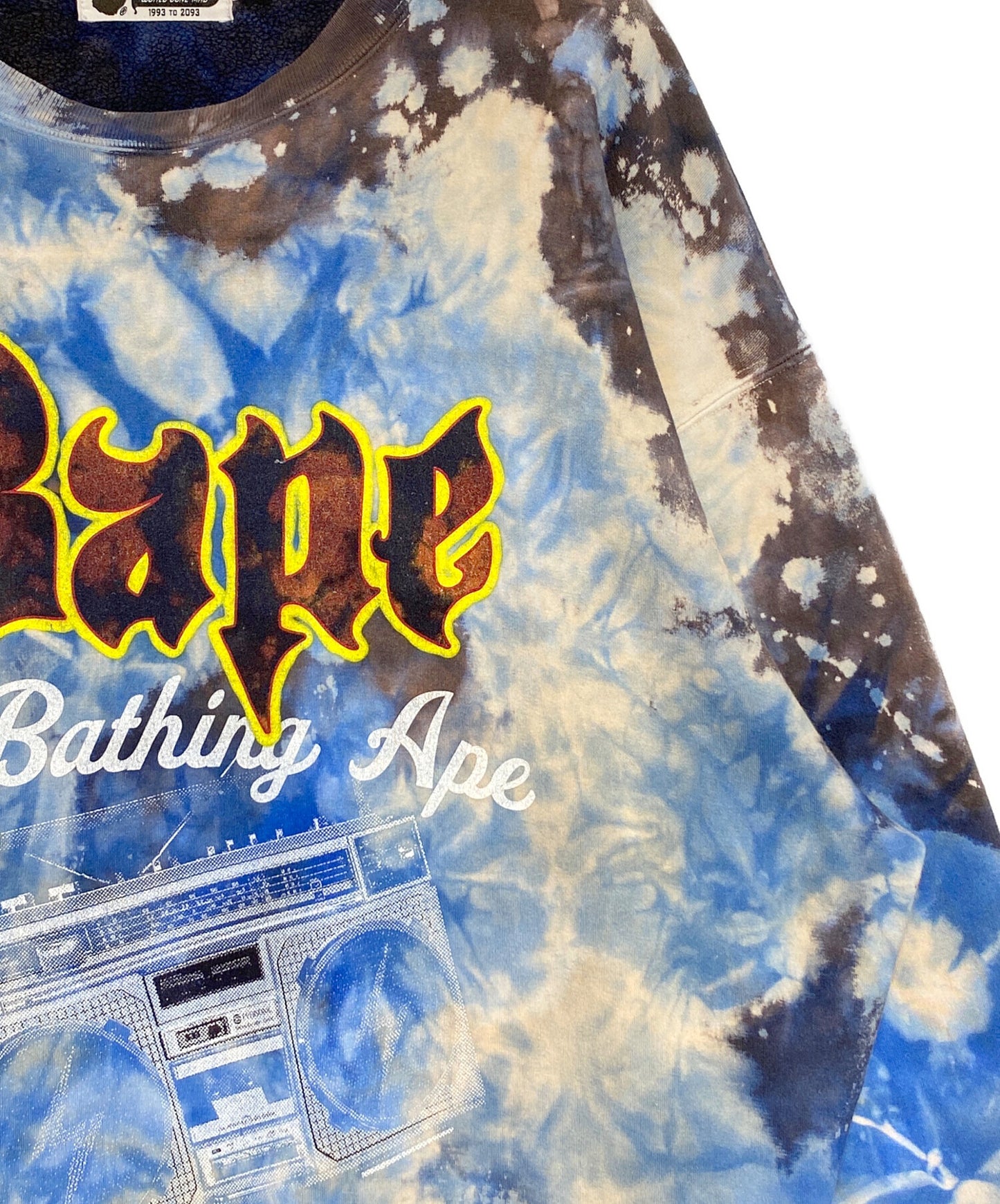 [Pre-owned] A BATHING APE HEADS SHOW tie-dye raised sweatshirt 001SWJ801011M