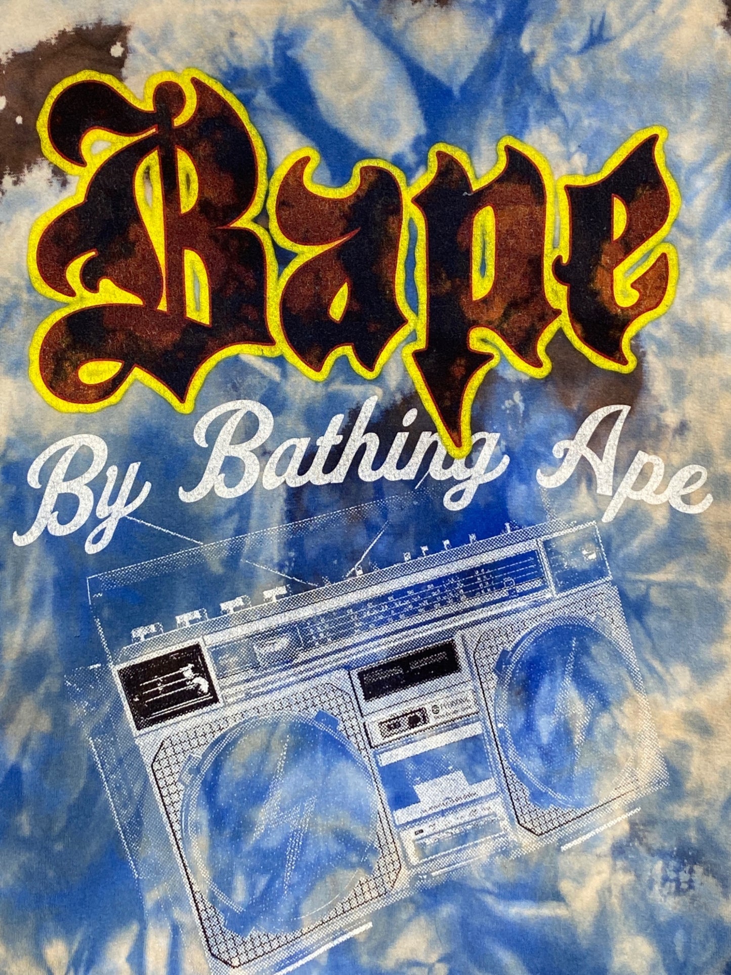 [Pre-owned] A BATHING APE HEADS SHOW tie-dye raised sweatshirt 001SWJ801011M