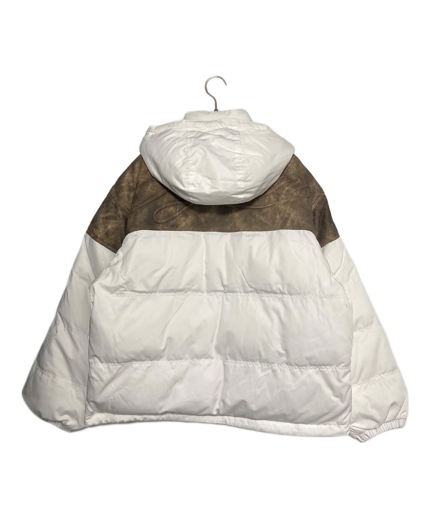 [Pre-owned] SUPREME Leather Yoke Puffer Jacket