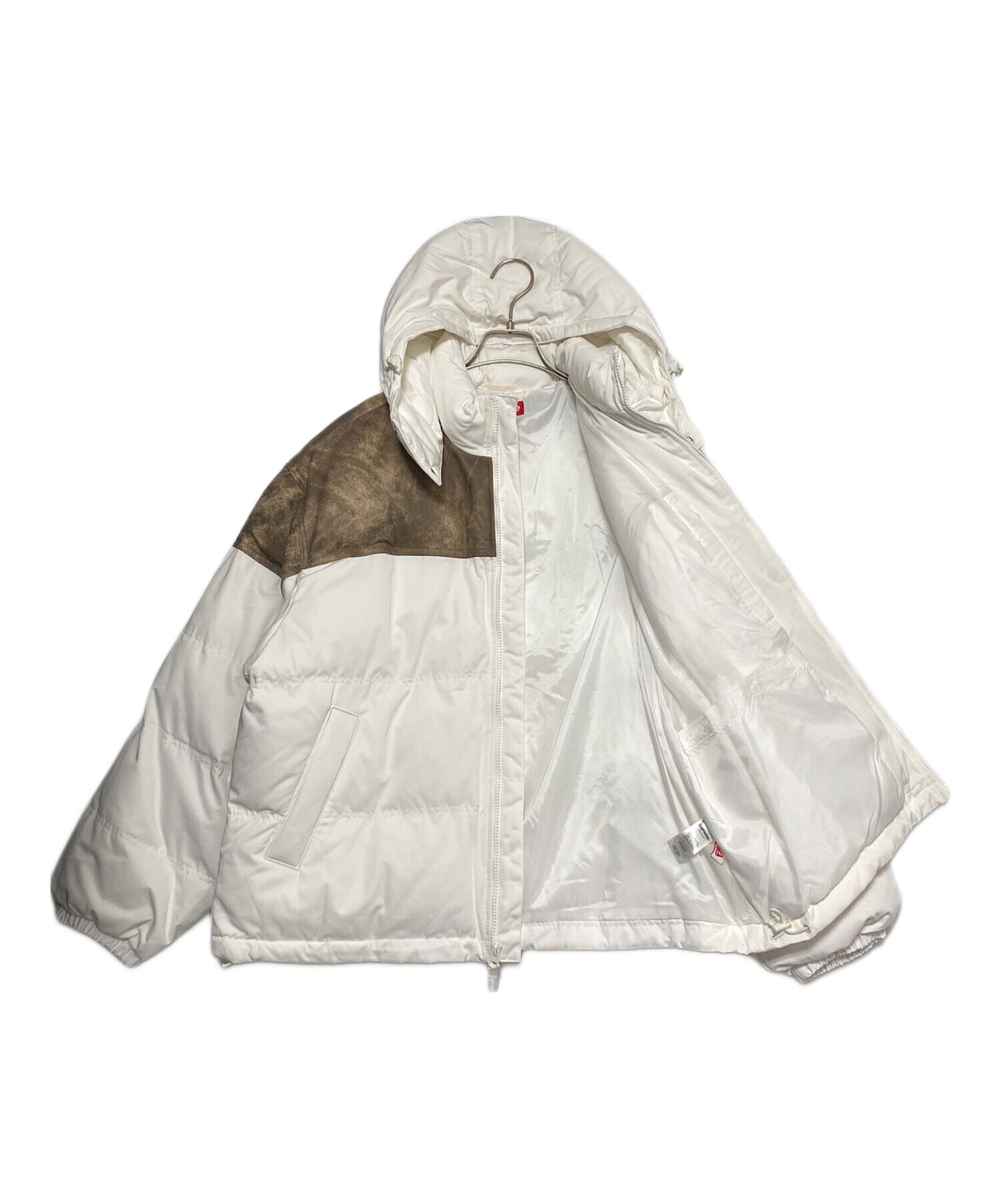 [Pre-owned] SUPREME Leather Yoke Puffer Jacket