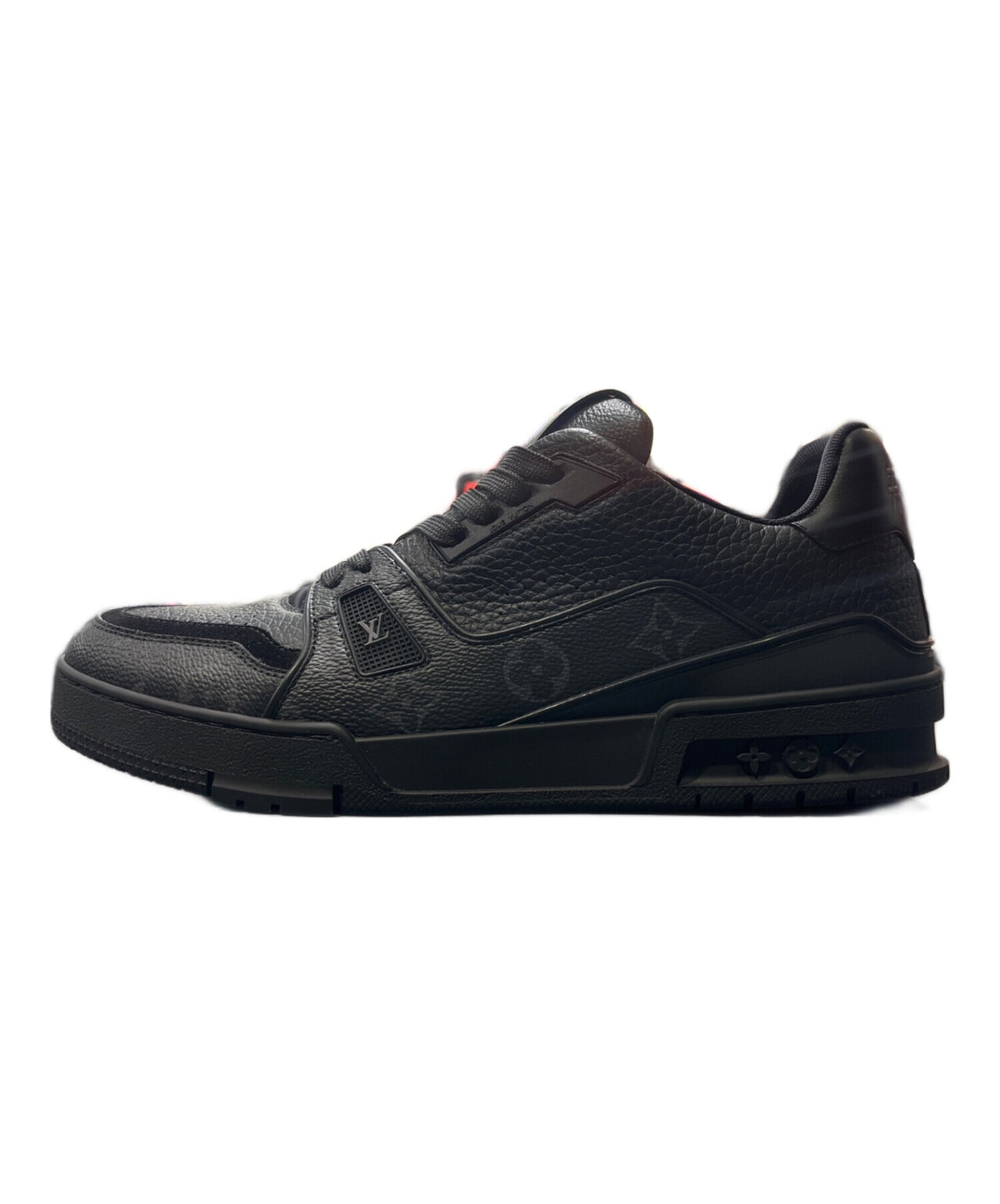 [Pre-owned] LOUIS VUITTON Calfskin Monogram Eclipse Mens LV Trainer Sneakers