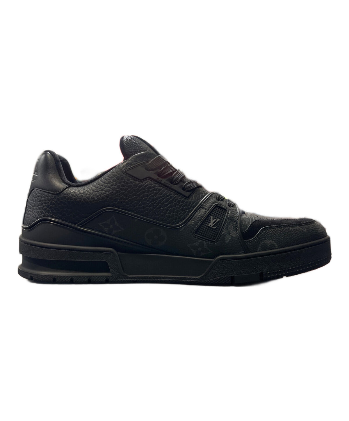 [Pre-owned] LOUIS VUITTON Calfskin Monogram Eclipse Mens LV Trainer Sneakers