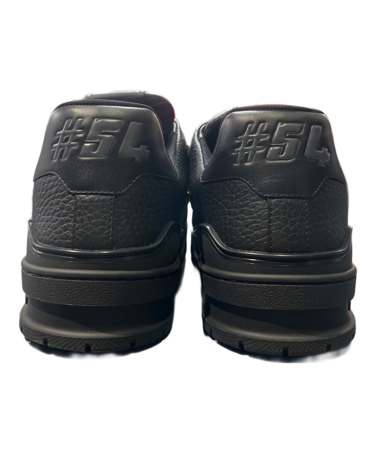 [Pre-owned] LOUIS VUITTON Calfskin Monogram Eclipse Mens LV Trainer Sneakers