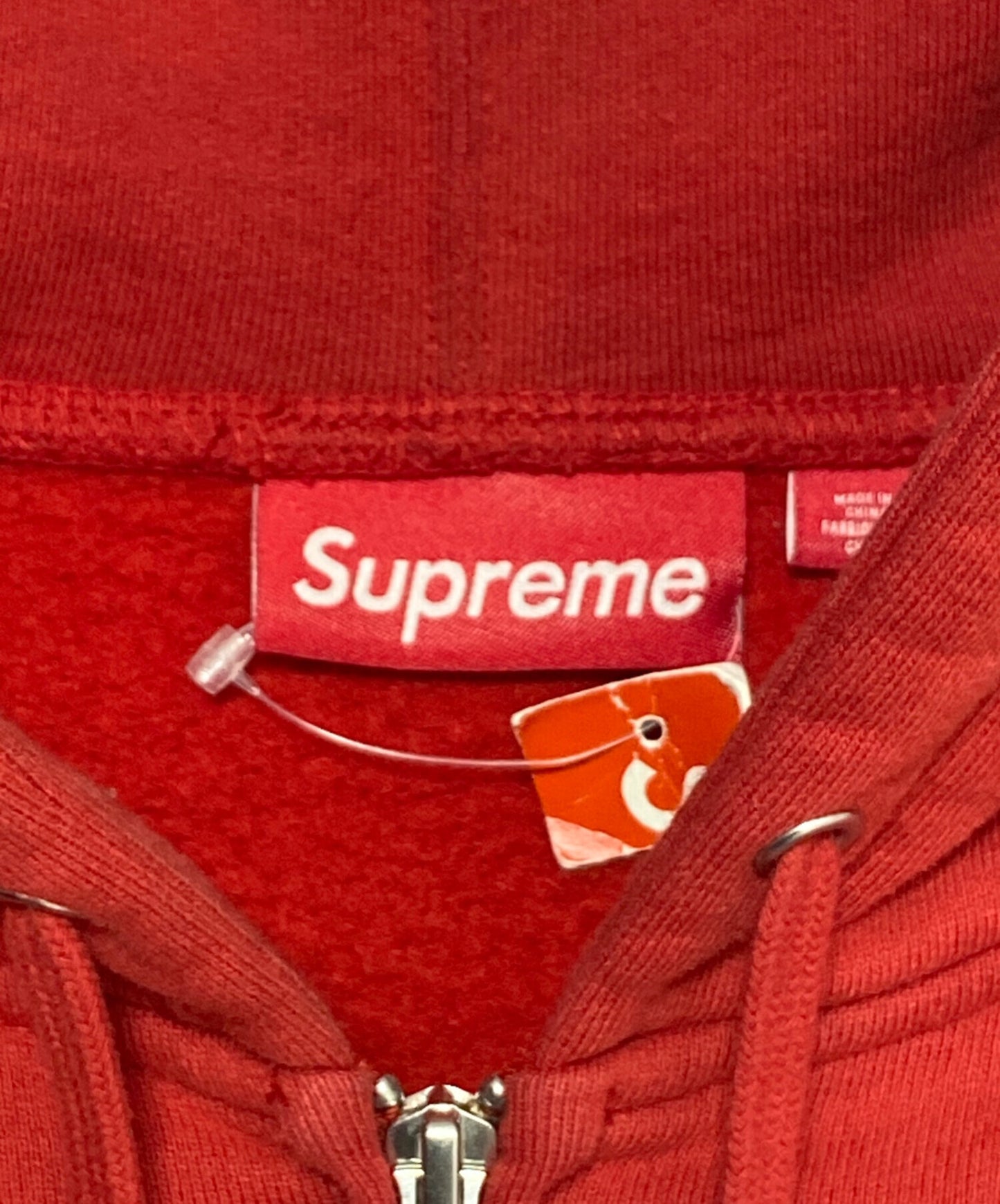 [Pre-owned] SUPREME 25SS Leather Appliqué Zip Up Hooded Sweatshirt