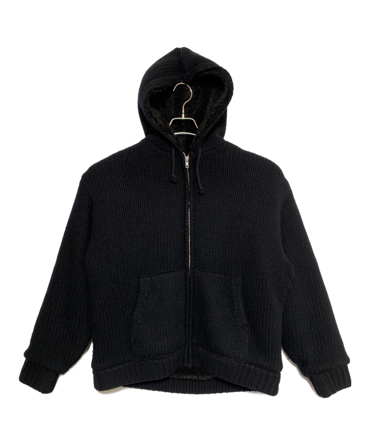 [Pre-owned] SUPREME Faux Shearling Lined Zip Up Hooded Sweater