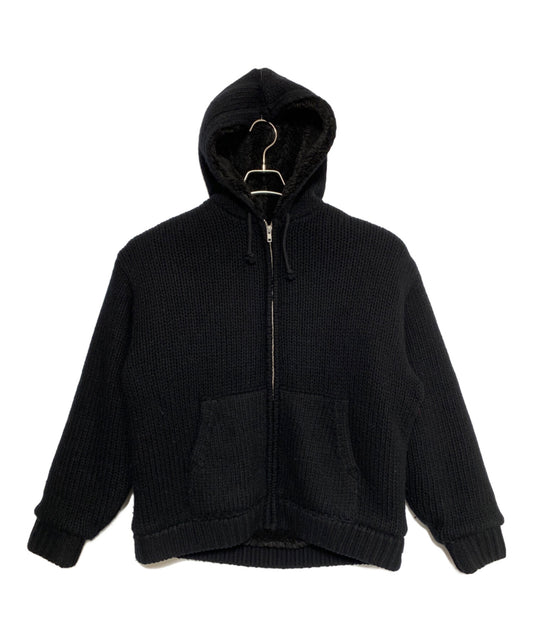 [Pre-owned] SUPREME Faux Shearling Lined Zip Up Hooded Sweater
