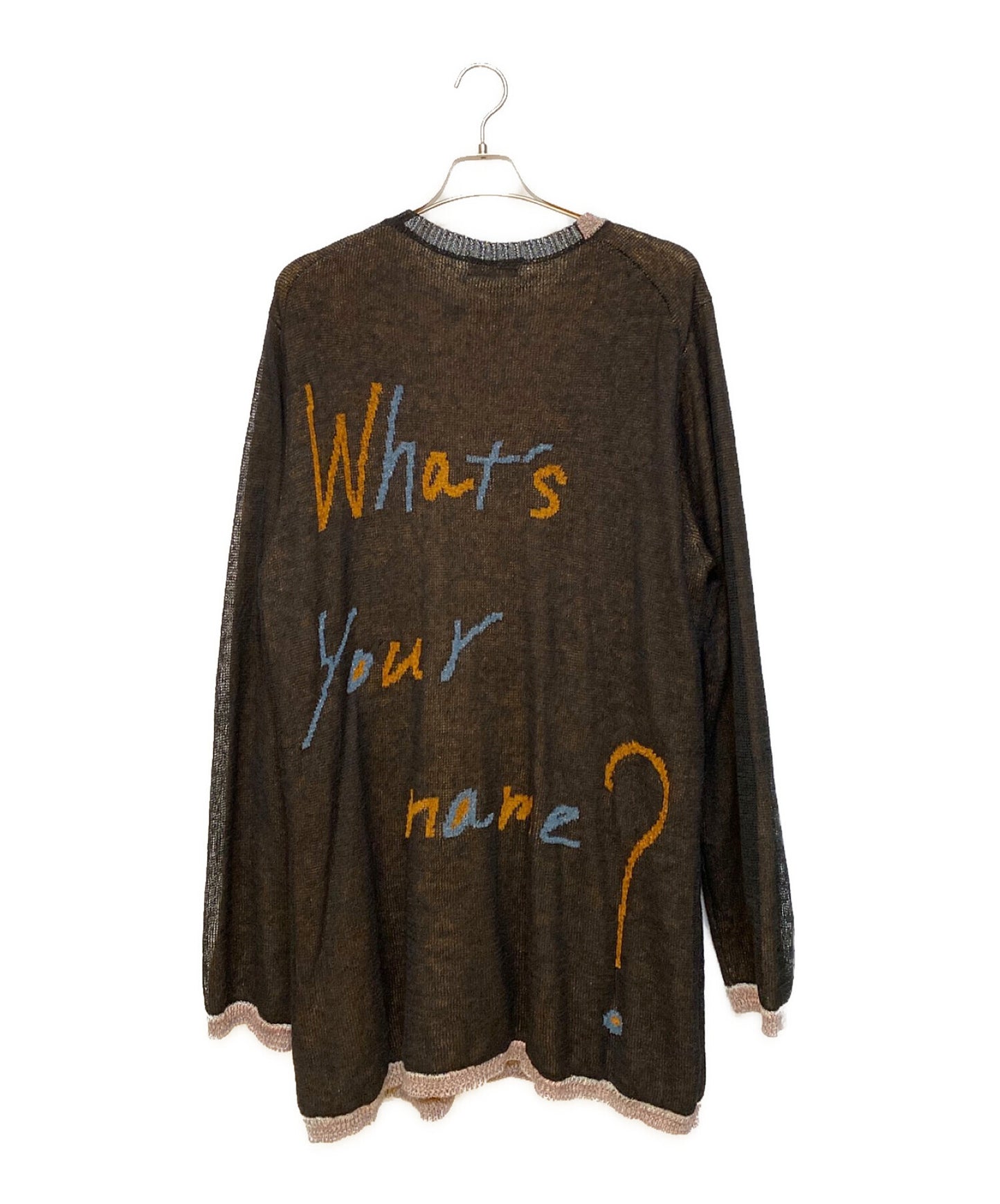 [Pre-owned] Yohji Yamamoto pour homme 22SS 7G MESSAGE JACQUARD PRIZE HOME TOWN LONG SLEEVES HG-K13-373