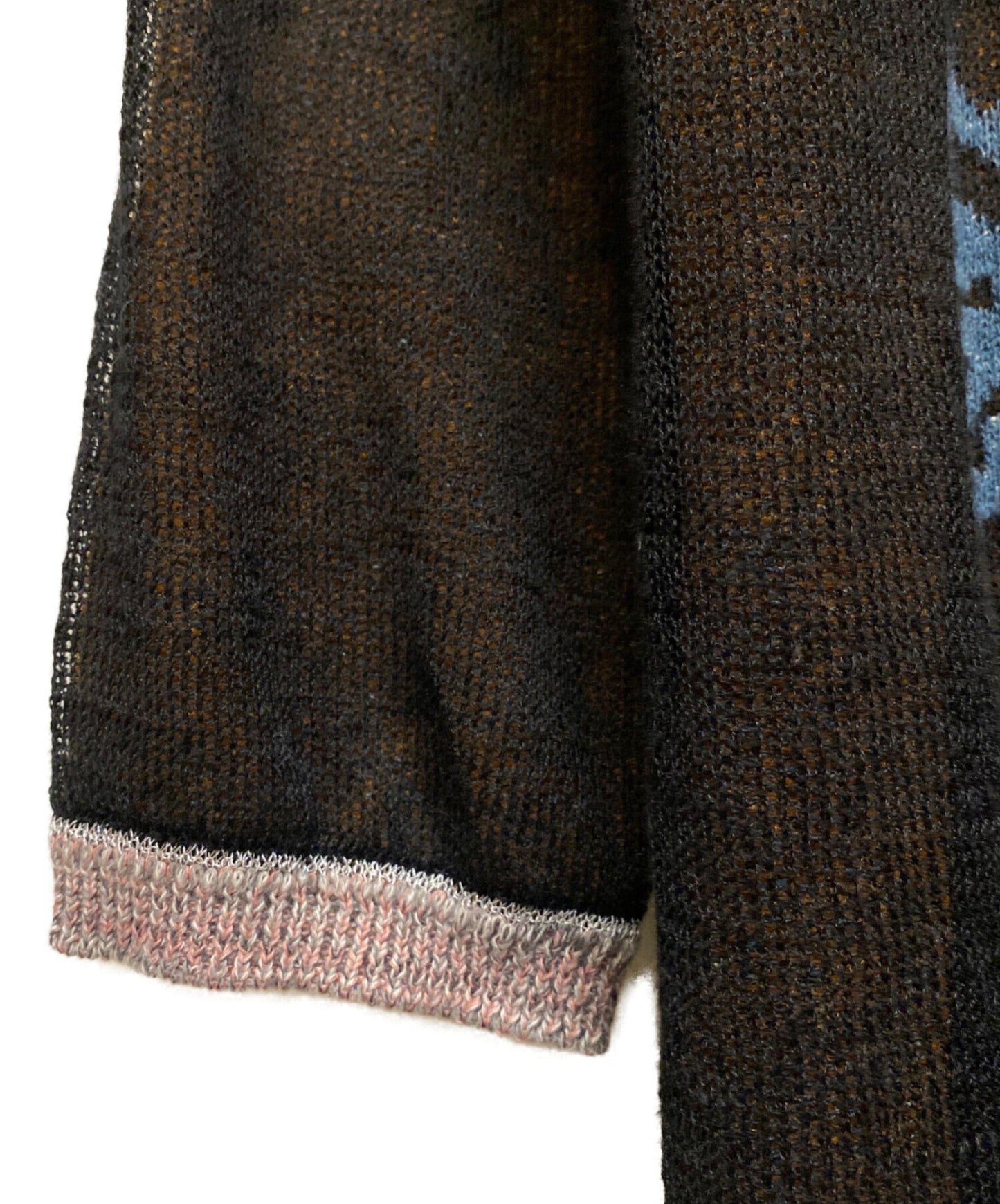 [Pre-owned] Yohji Yamamoto pour homme 22SS 7G MESSAGE JACQUARD PRIZE HOME TOWN LONG SLEEVES HG-K13-373