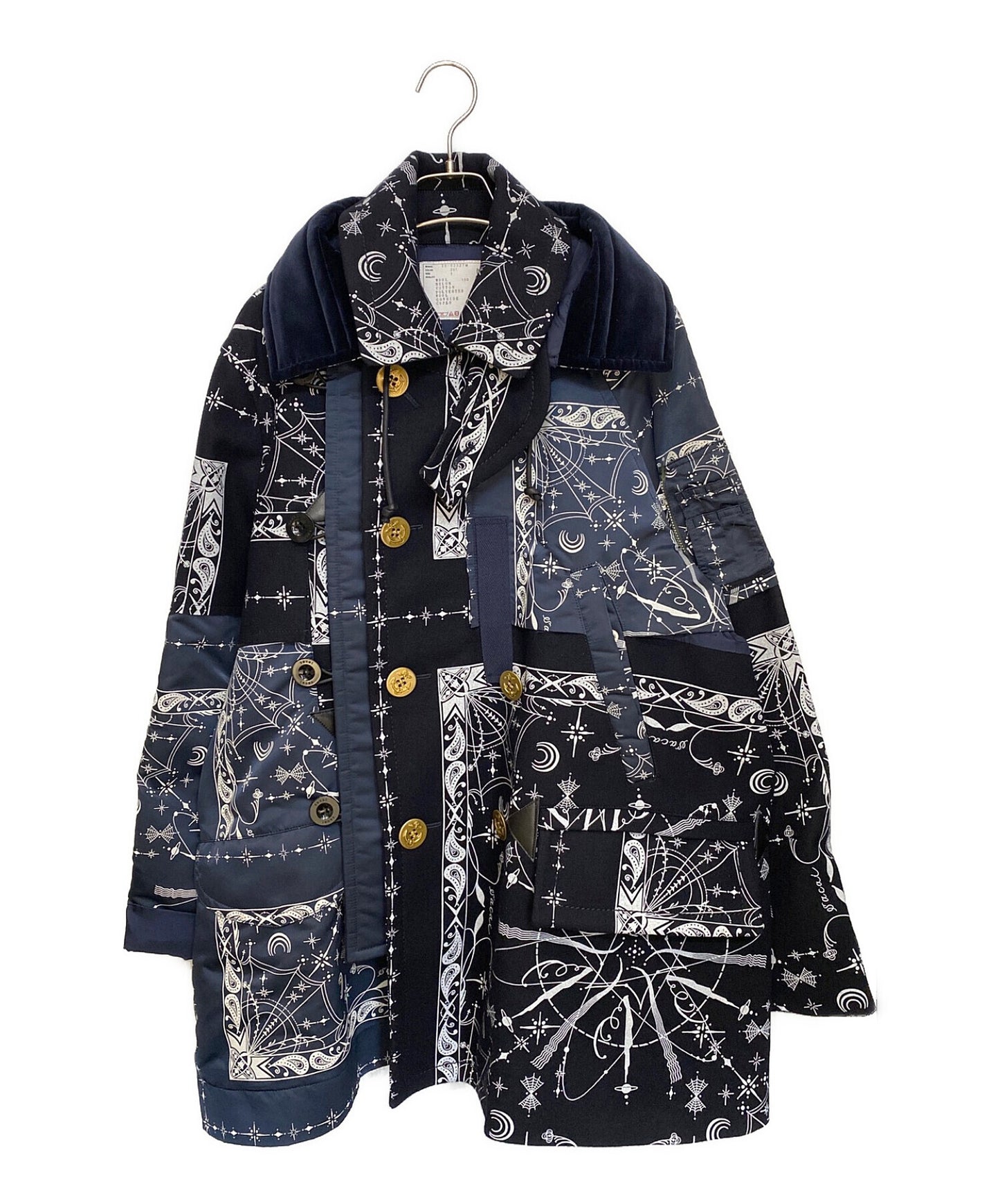 sacai Dr.Woo Bandana Print Coat 20-02327M