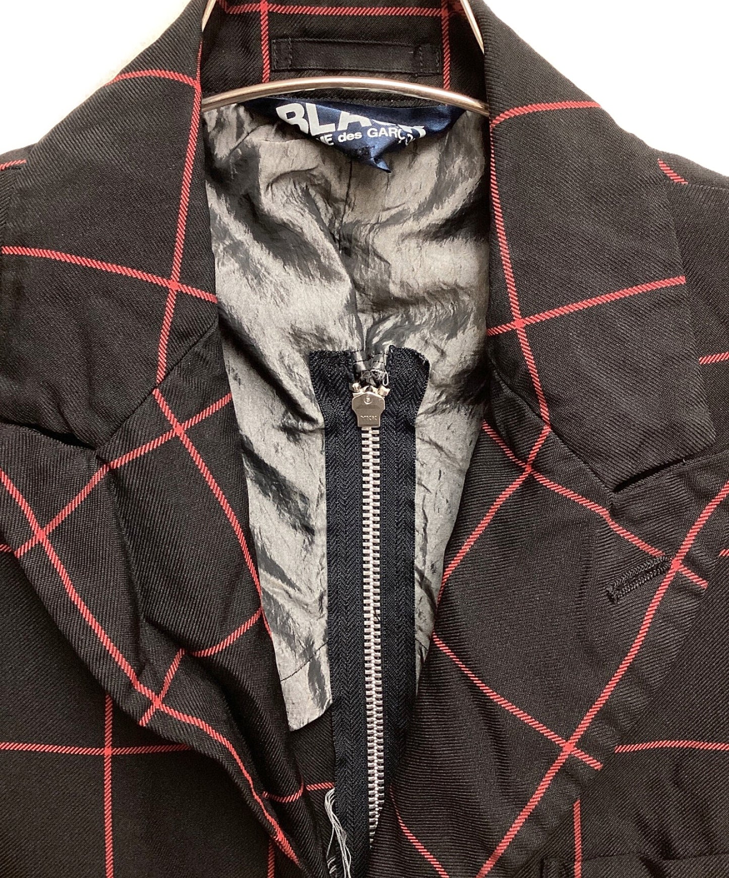 [Pre-owned] BLACK COMME des GARCONS 23AW Back zip check jacket 1L-J001