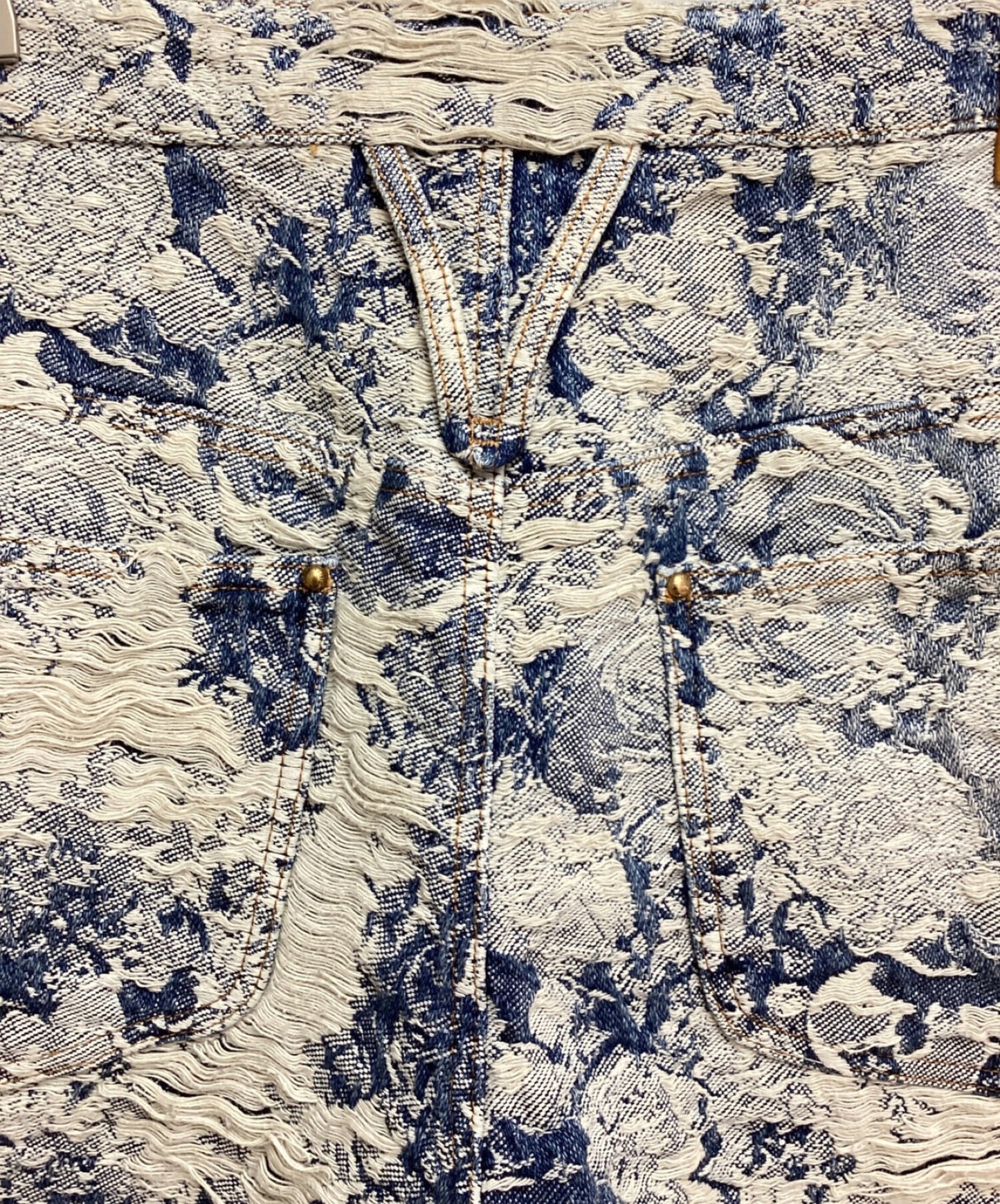 [Pre-owned] LOUIS VUITTON 22AW Floral pattern carpenter denim pants RM222 PM9 HND65W