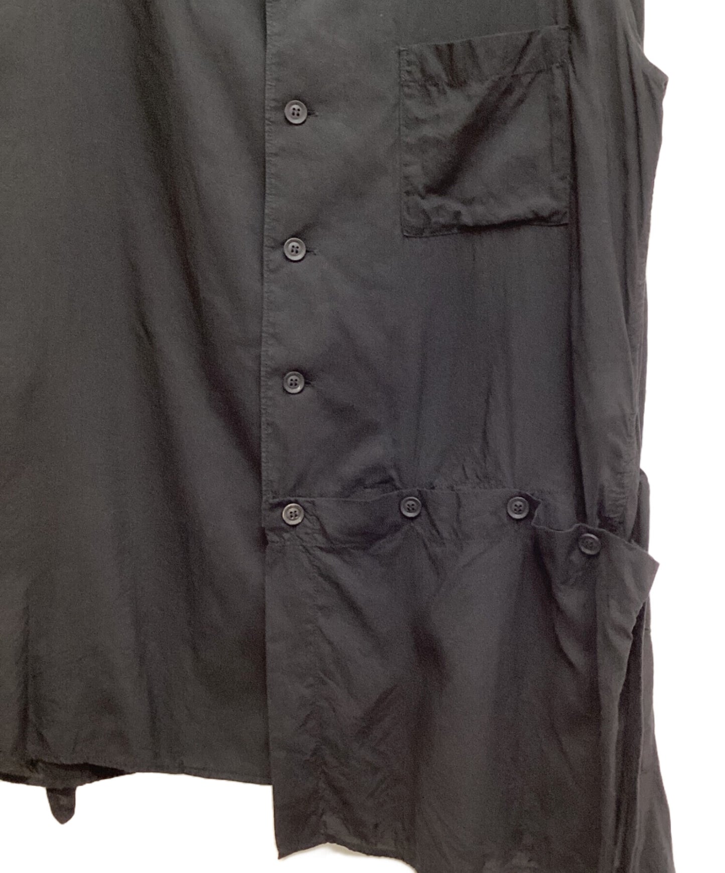 [Pre-owned] Yohji Yamamoto pour homme Tencel blouse with left hem flashed fabric HD-B13-203