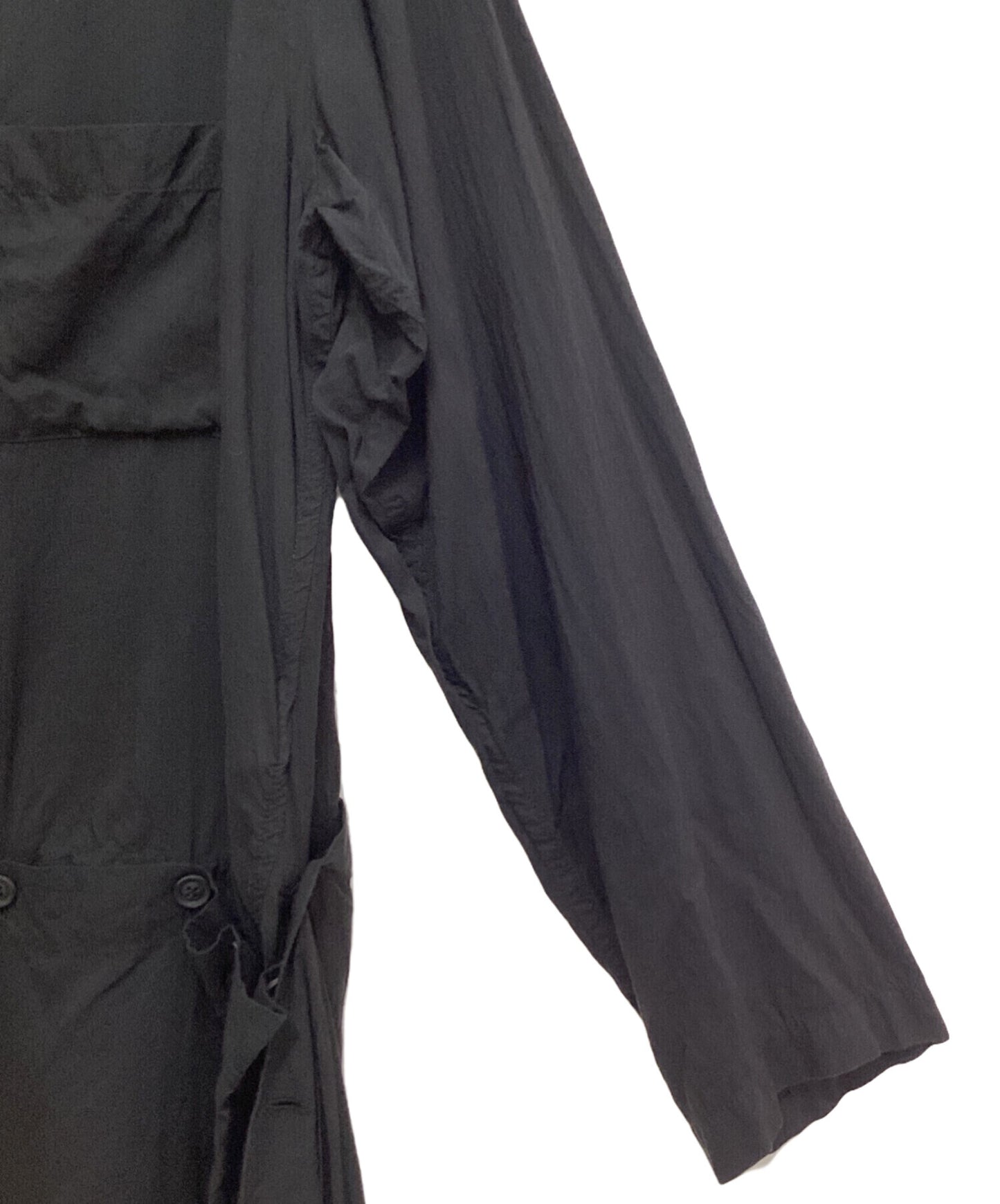 [Pre-owned] Yohji Yamamoto pour homme Tencel blouse with left hem flashed fabric HD-B13-203