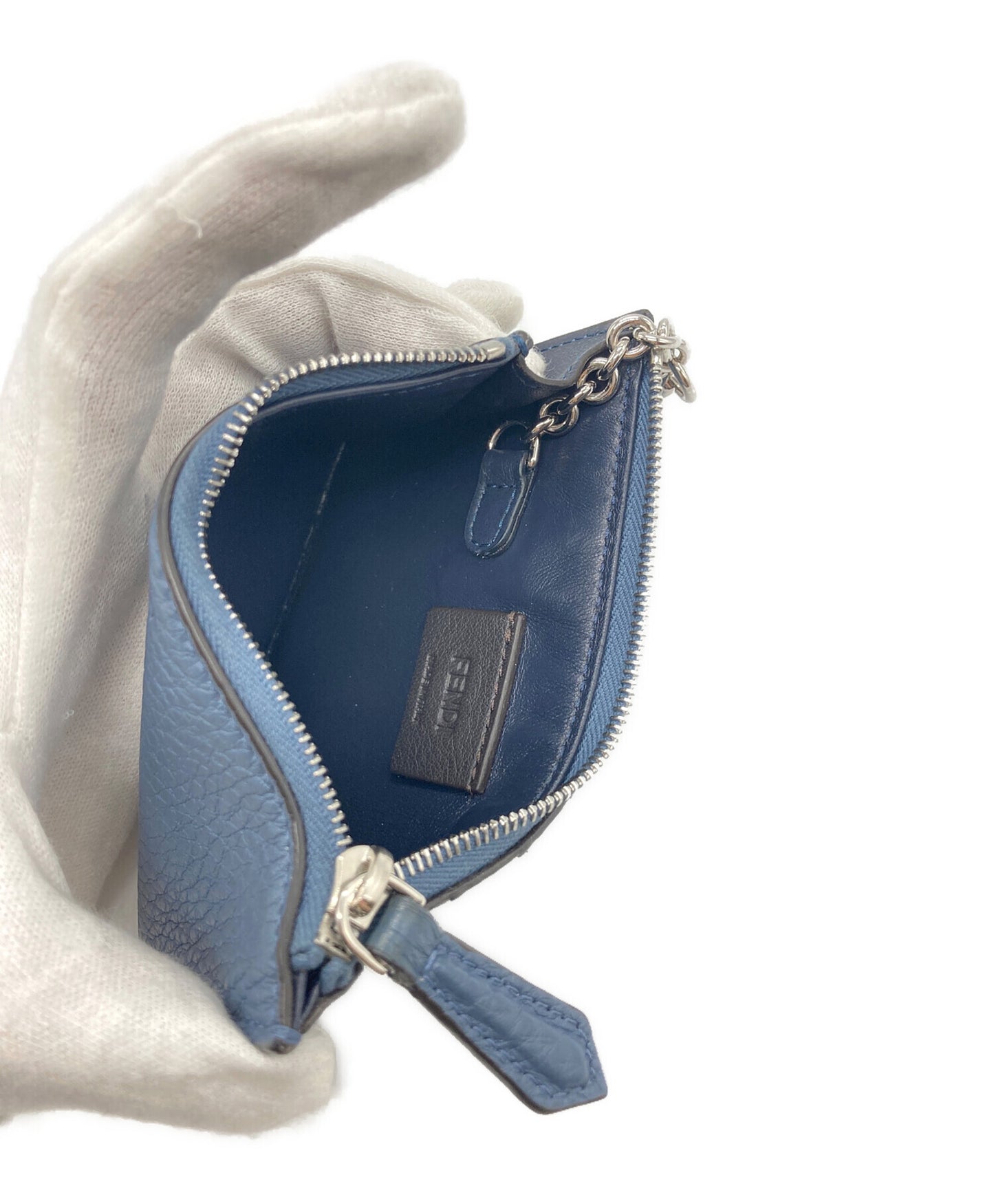 [Pre-owned] FENDI Peekaboo leather key case 8AP161 A91B