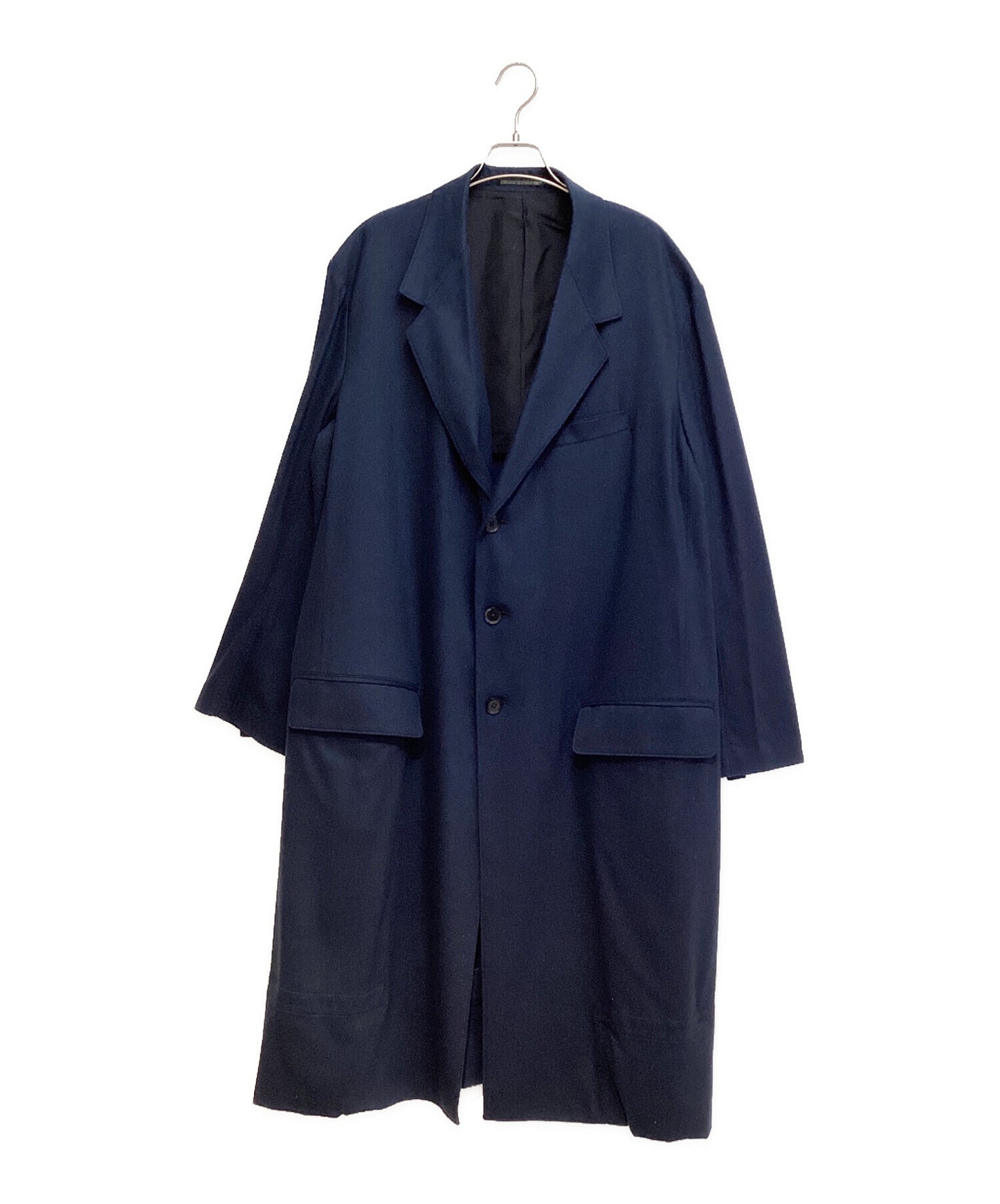 [Pre-owned] Yohji Yamamoto pour homme Silk Denim Chester Coat HZ-J13-402