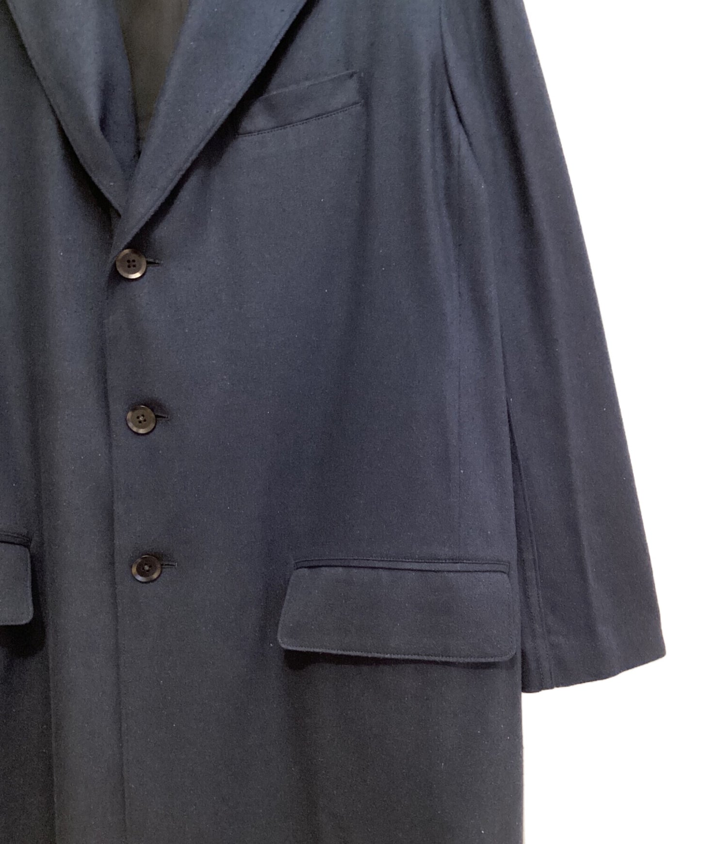 [Pre-owned] Yohji Yamamoto pour homme Silk Denim Chester Coat HZ-J13-402