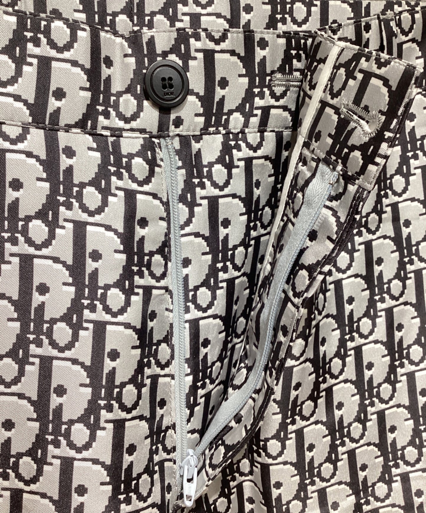 [Pre-owned] Dior 20SS OBLIQUE PIXEL BERMUDA SHORTS / Oblique silk half pants 013C121A4751