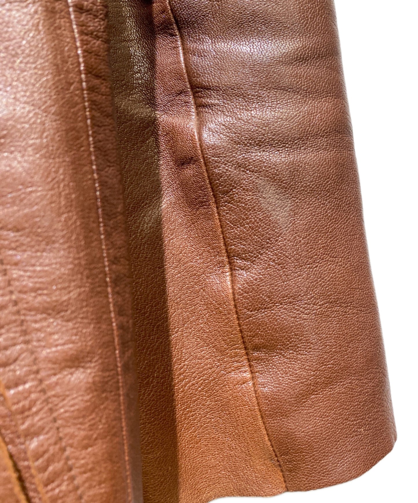 [Pre-owned] ISSEY MIYAKE Cut-off design leather coat IM83-LD002