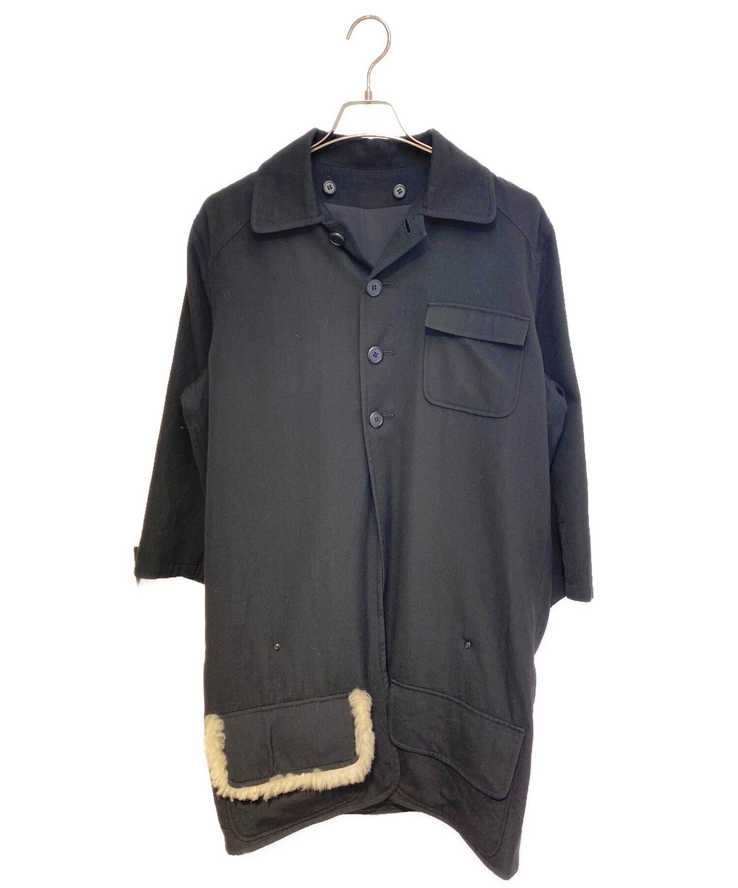 Pre-owned] Yohji Yamamoto FEMME 02AW Collar Boa Long Jacket FM-J12