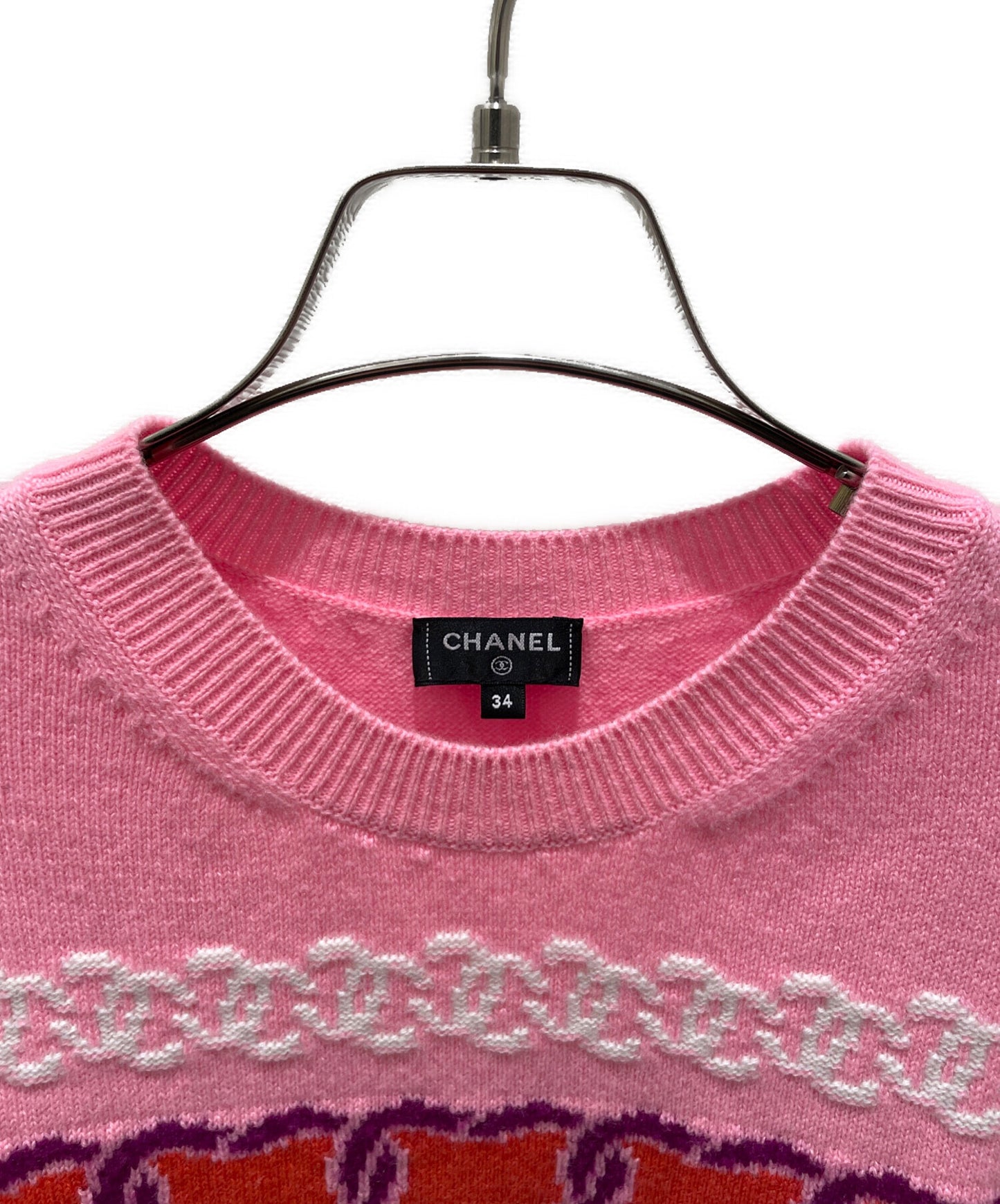[Pre-owned] CHANEL Cashmere blend coco mark knit / coco mark / icon border knit P75775K10913