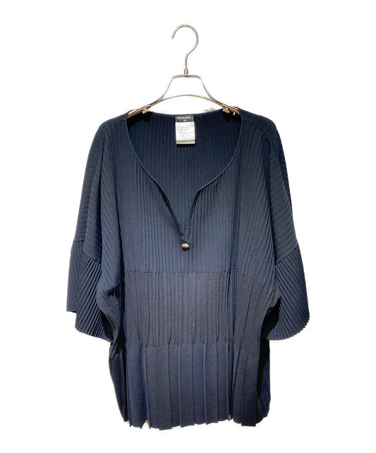 [Pre-owned] CHANEL Coco Mark Pleated Blouse P47628