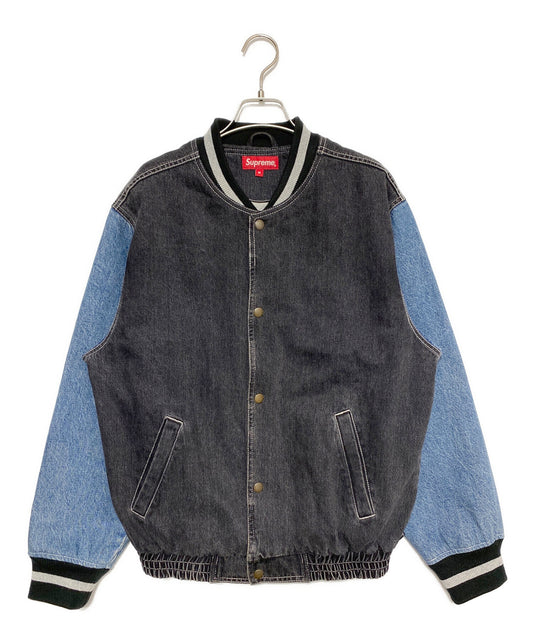 [Pre-owned] SUPREME Denim Varsity Jacket