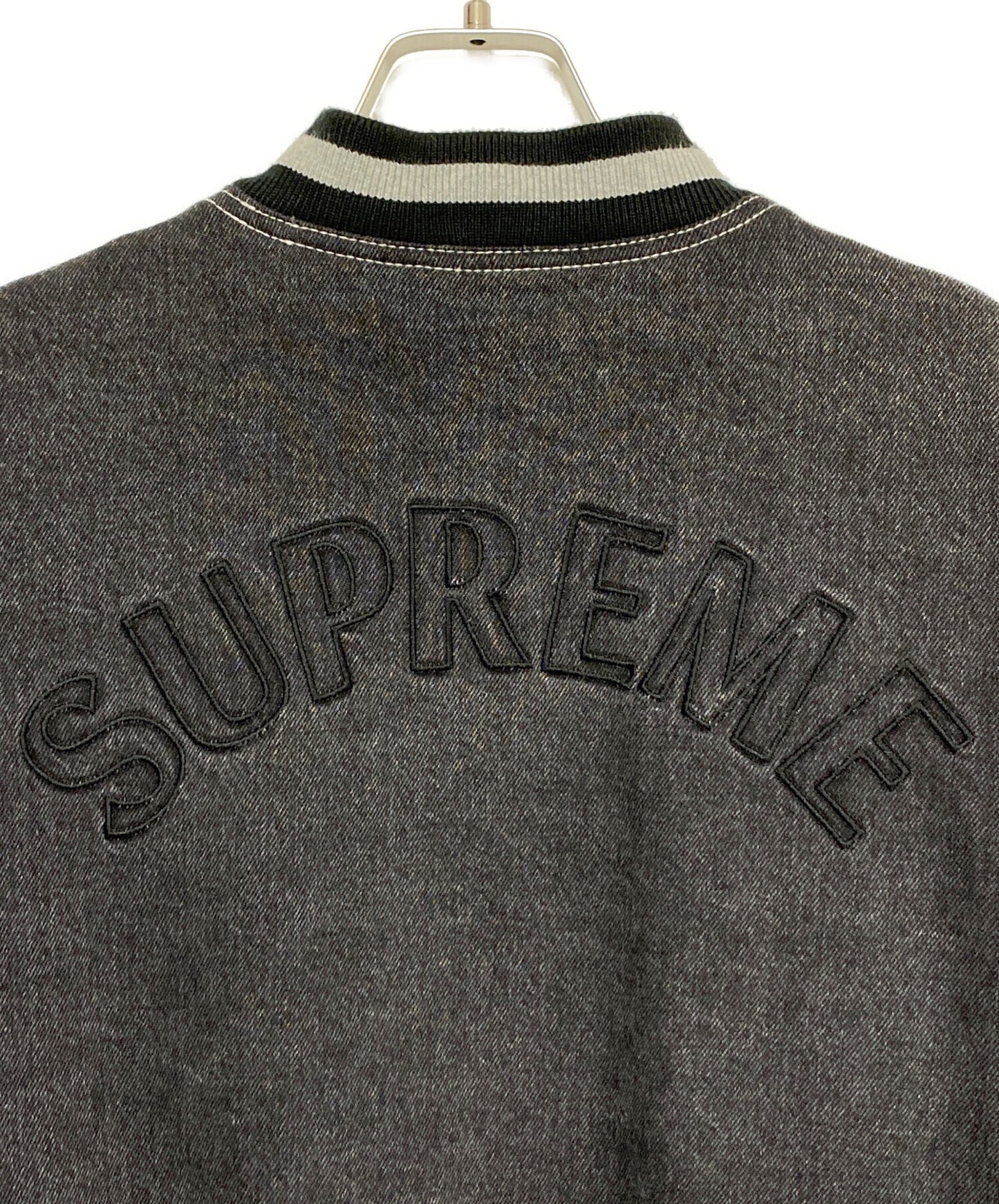 [Pre-owned] SUPREME Denim Varsity Jacket