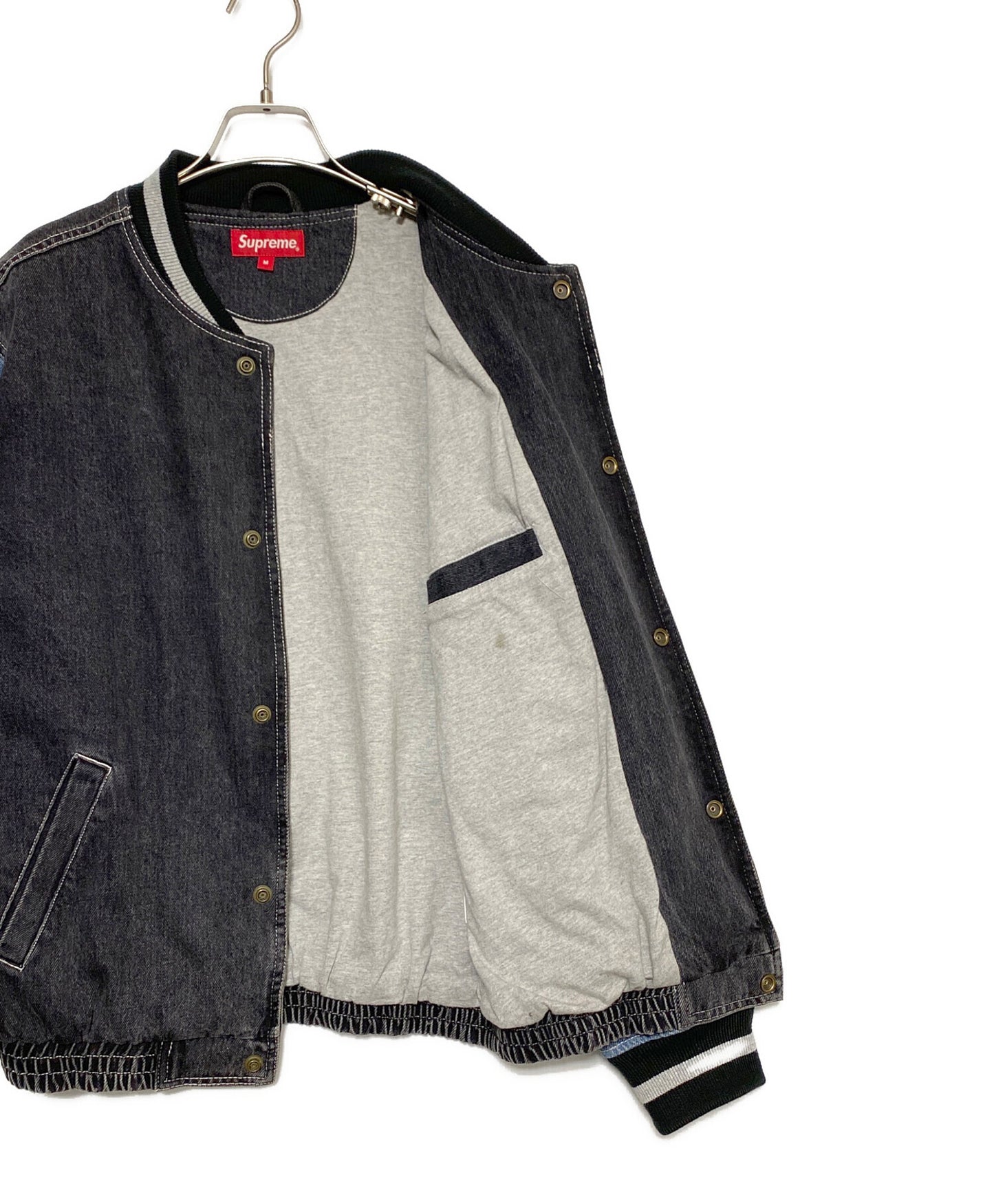 [Pre-owned] SUPREME Denim Varsity Jacket