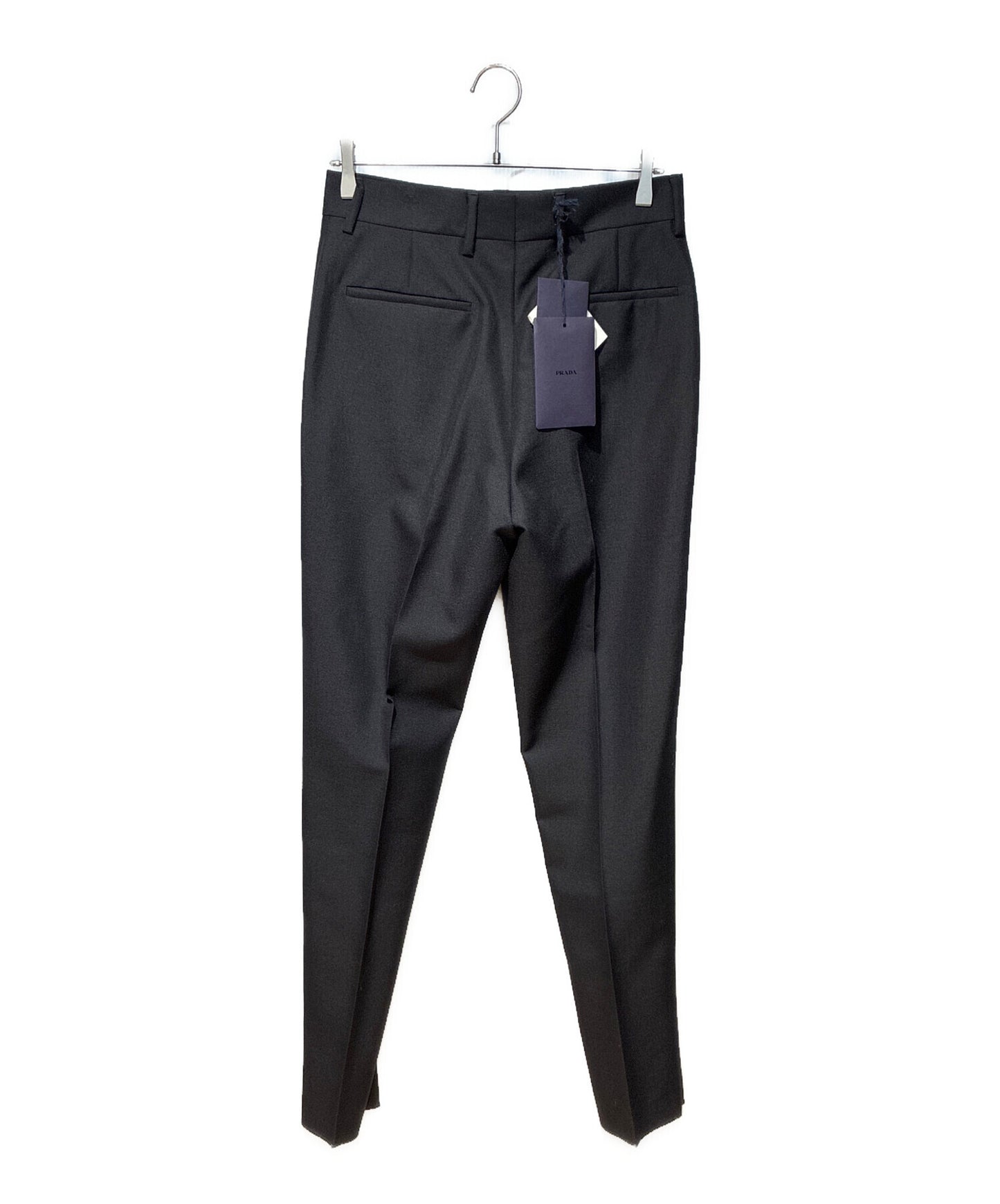 [Pre-owned] PRADA Wool mid-rise slim-cut tapered pants UP0234 S232