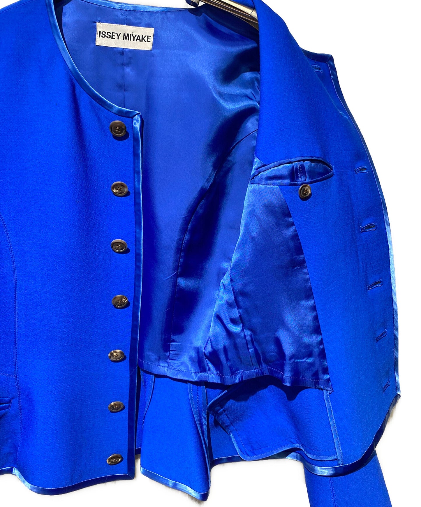 [Pre-owned] ISSEY MIYAKE collarless jacket IM63-FD031