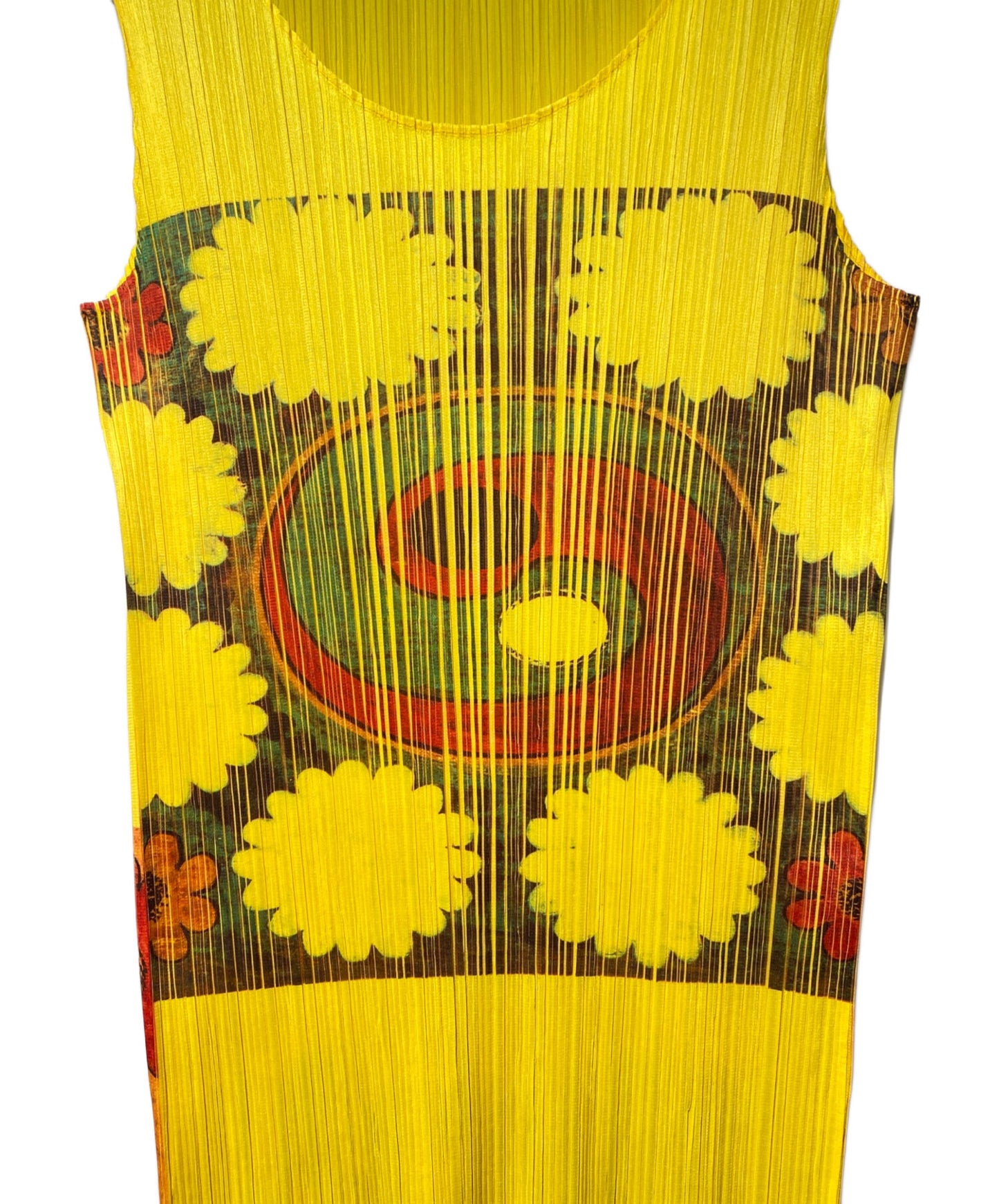 [Pre-owned] PLEATS PLEASE Sleeveless dress with all-over pattern PP89-JH216