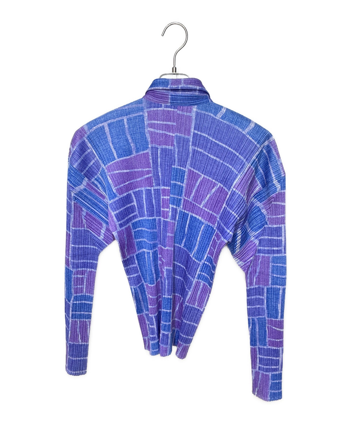 [Pre-owned] PLEATS PLEASE Long-sleeved pleated full-length button blouse PP84-JK983