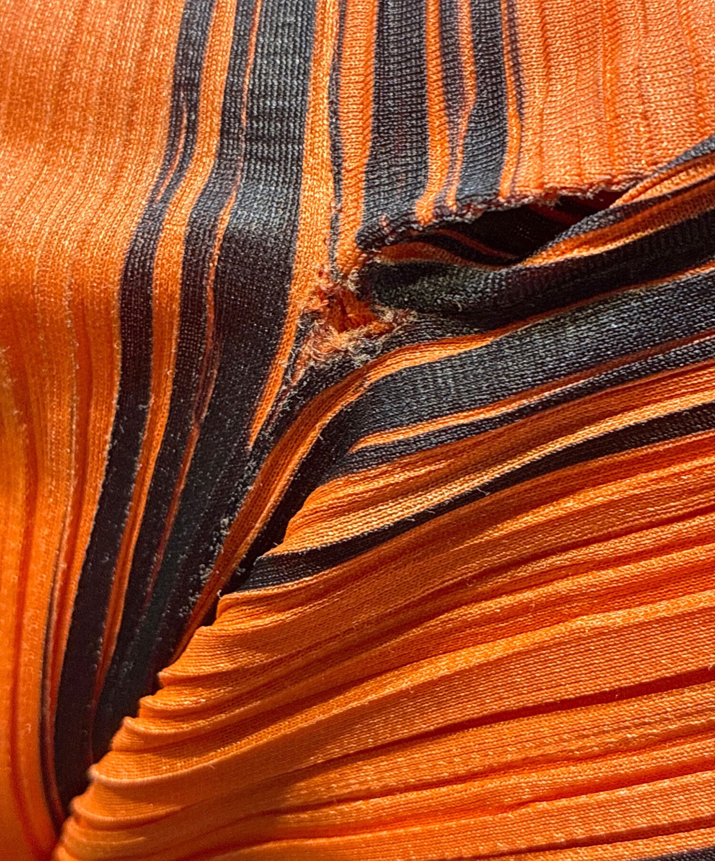 [Pre-owned] PLEATS PLEASE Long-sleeved pleated striped blouse