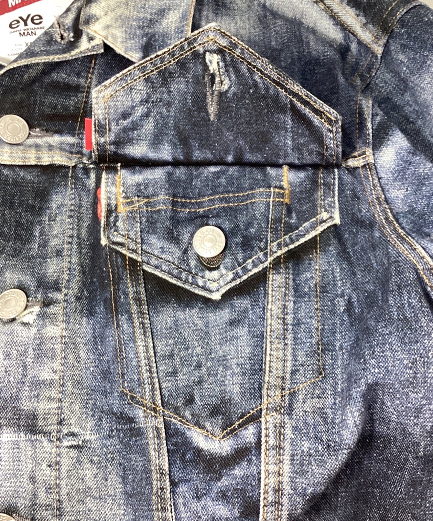 [Pre-owned] eYe COMME des GARCONS JUNYAWATANABE MAN 25SS Cotton twill inkjet print Levi's W name BerBerJin WO-J911