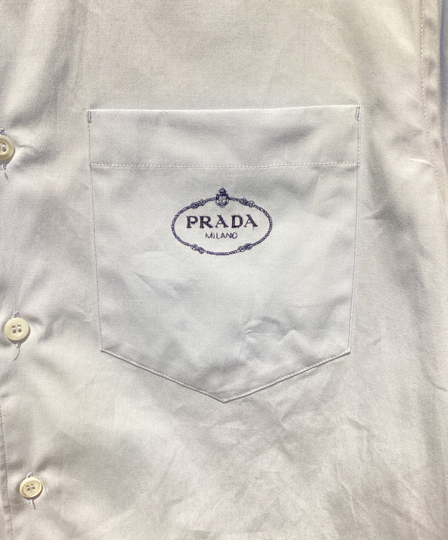 [Pre-owned] PRADA Logo Embroidery Shirts UCN425 S221